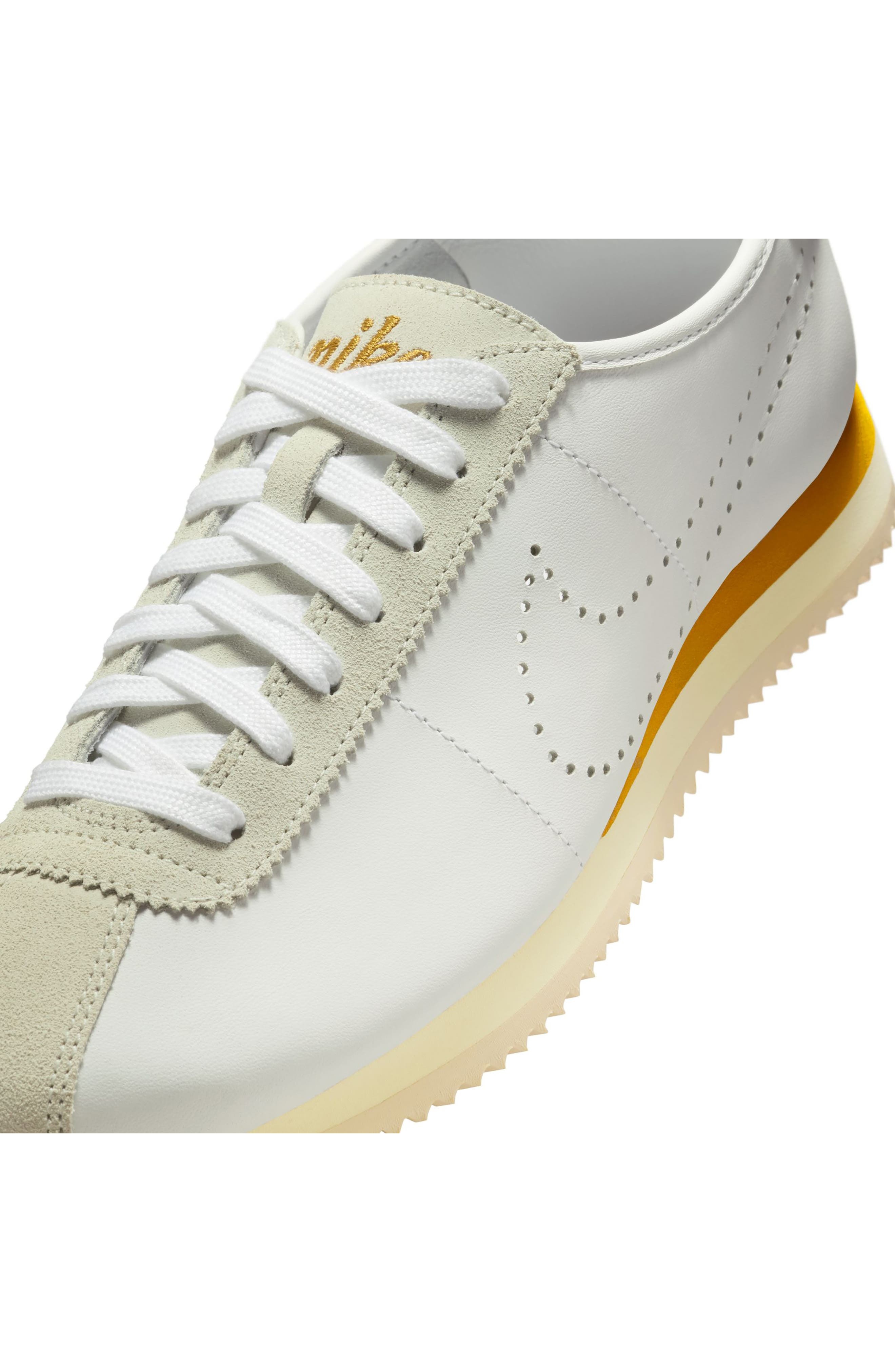 Nike Cortez Leather Sneaker in 100 White/bronze at Nordstrom - 7
