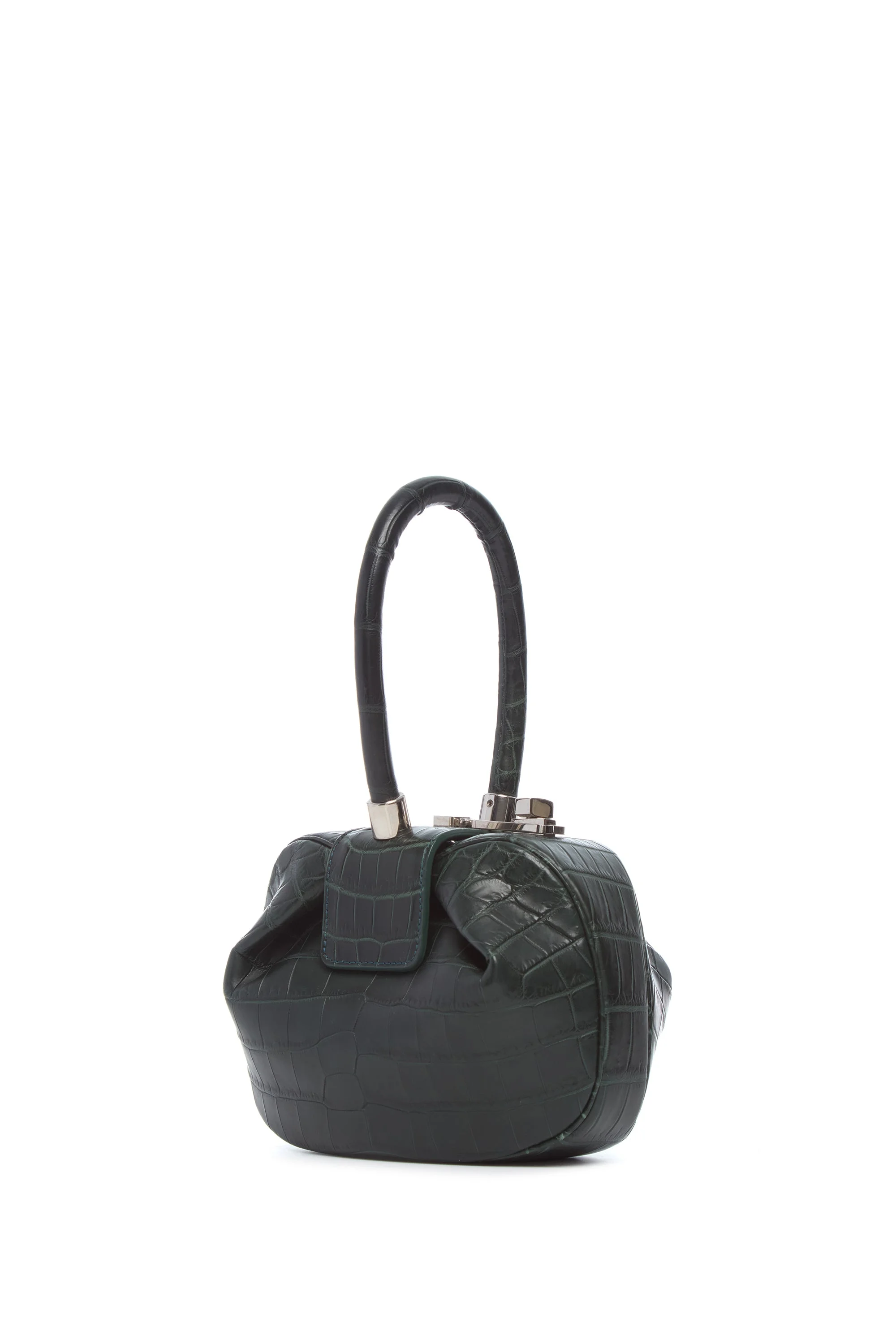 Demi Bag in Green Crocodile Leather - 1
