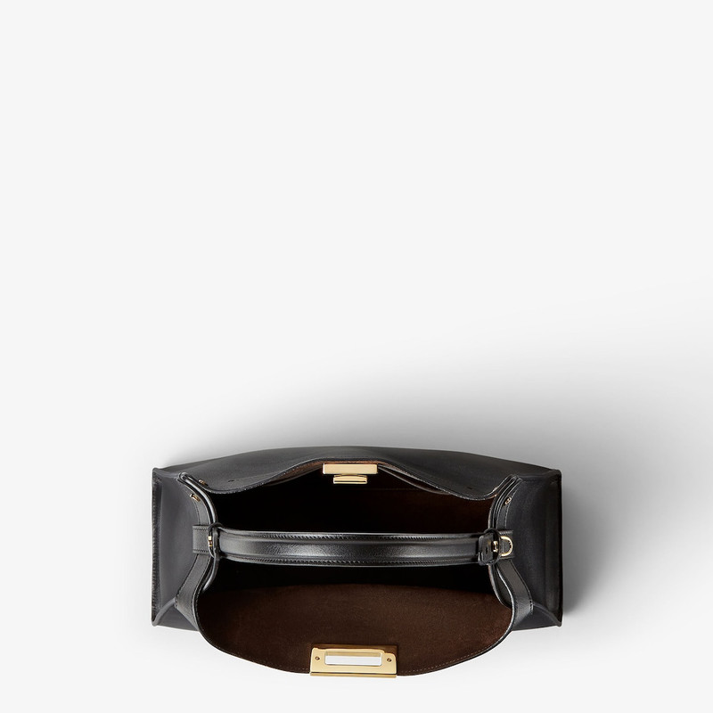 FENDI Fendi Way Medium Black leather and chocolate suede bag outlook