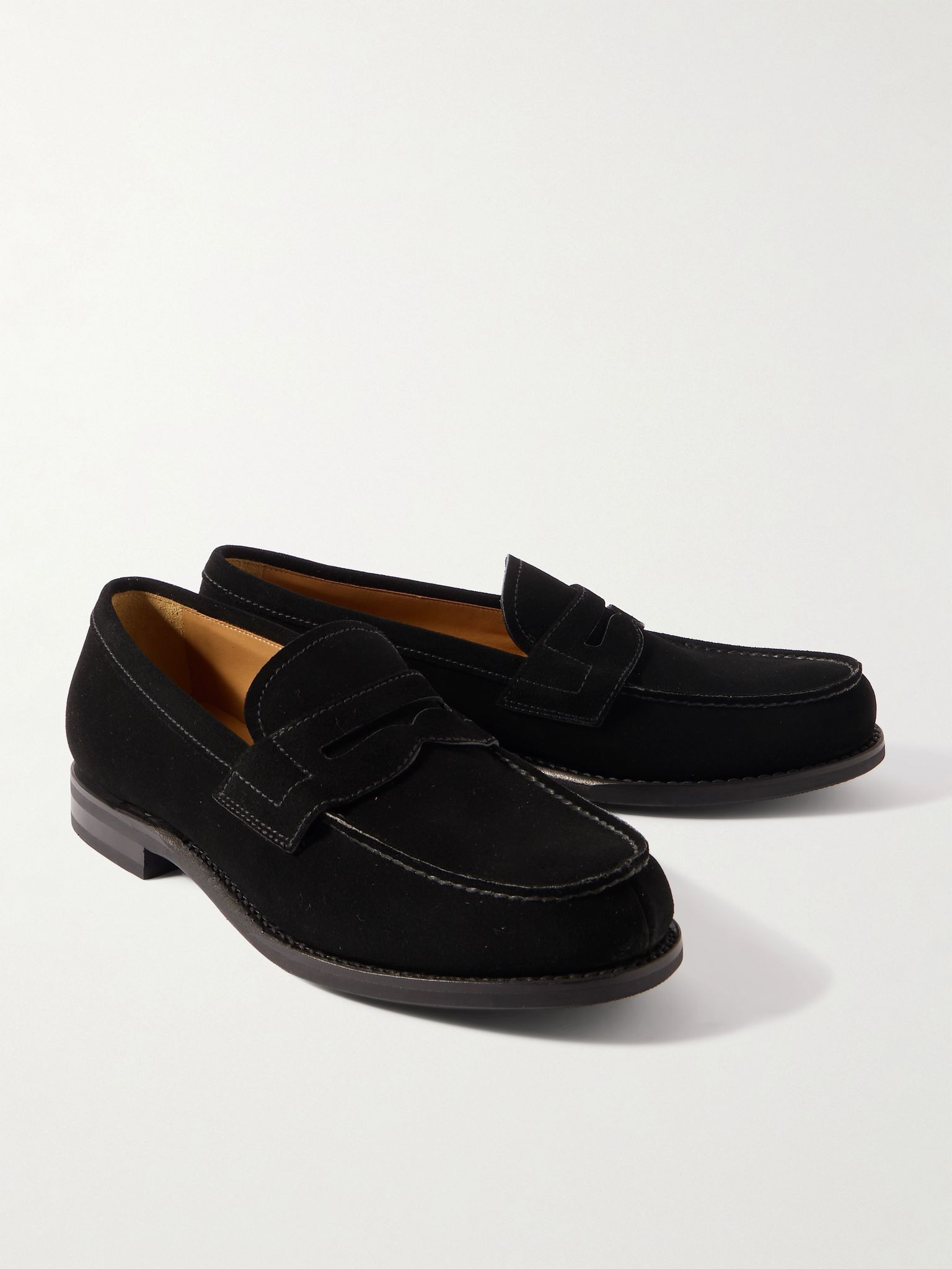 Gateshead Suede Penny Loafers Black - 4