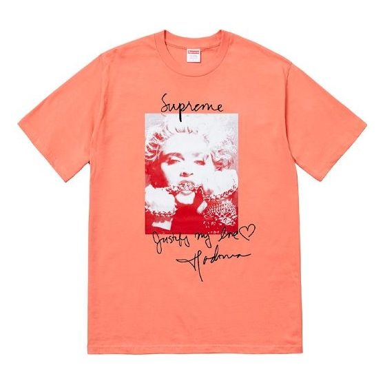 Supreme FW18 Madonna Tee Terra Cotta Printing Short Sleeve Unisex Pink SUP-FW18-007 - 1