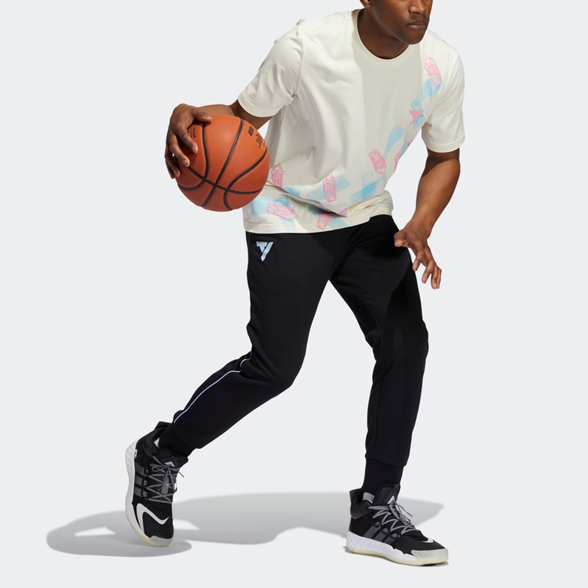 Men's adidas Trae Pant Basketball Training Bundle Feet Sports Pants/Trousers/Joggers Black HC2423 - 3