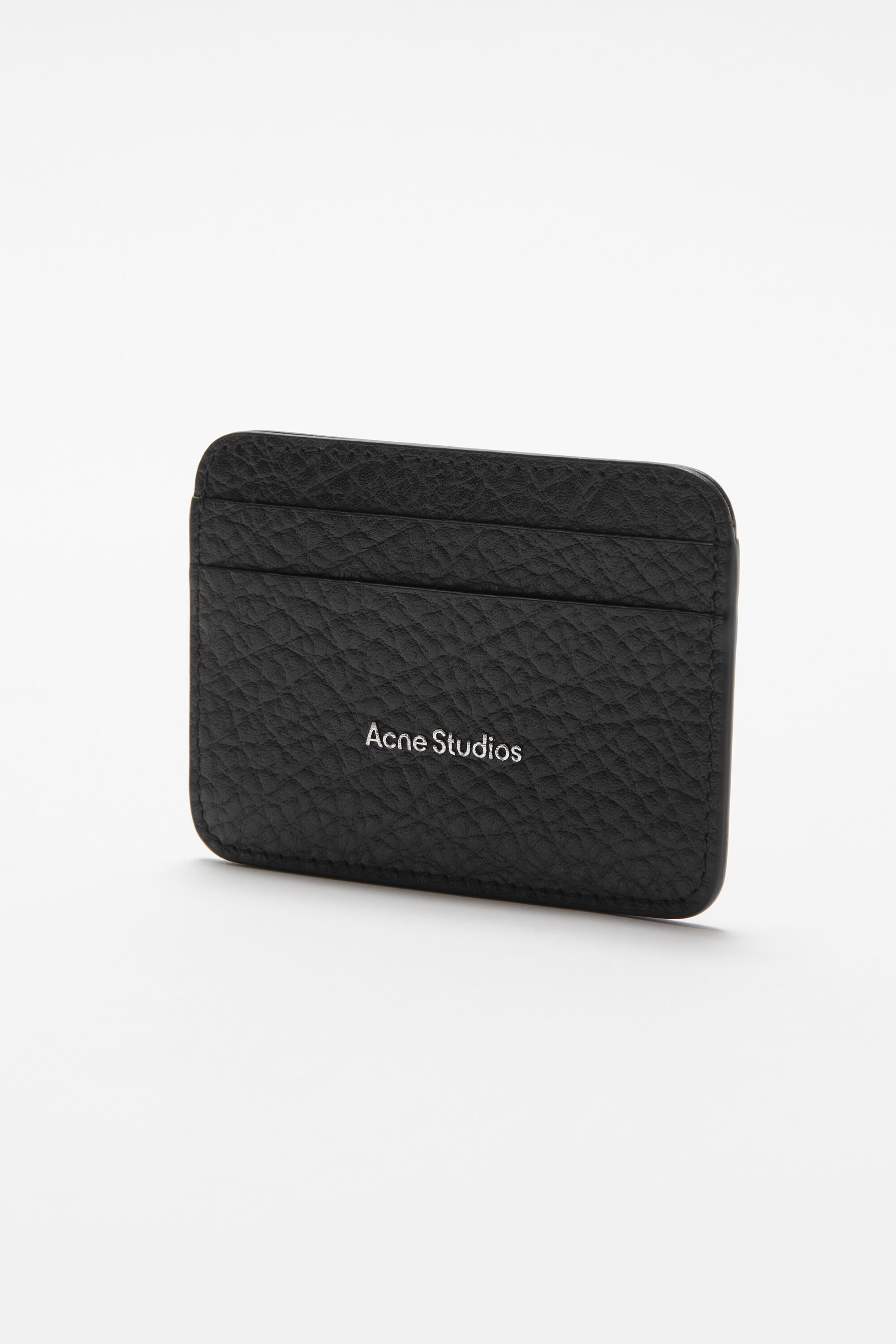 Leather card holder - Black - 3