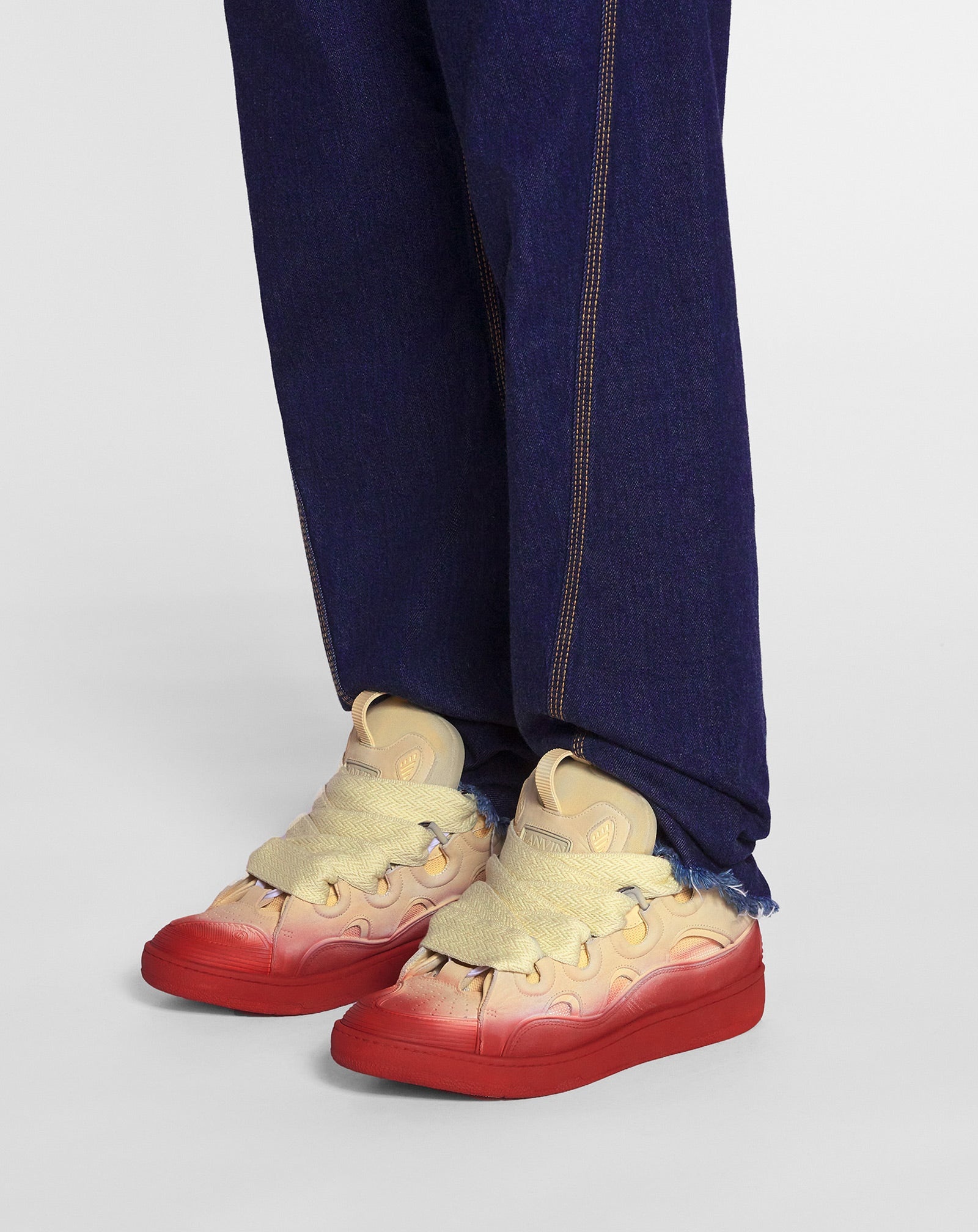 LEATHER CURB SNEAKERS - 6