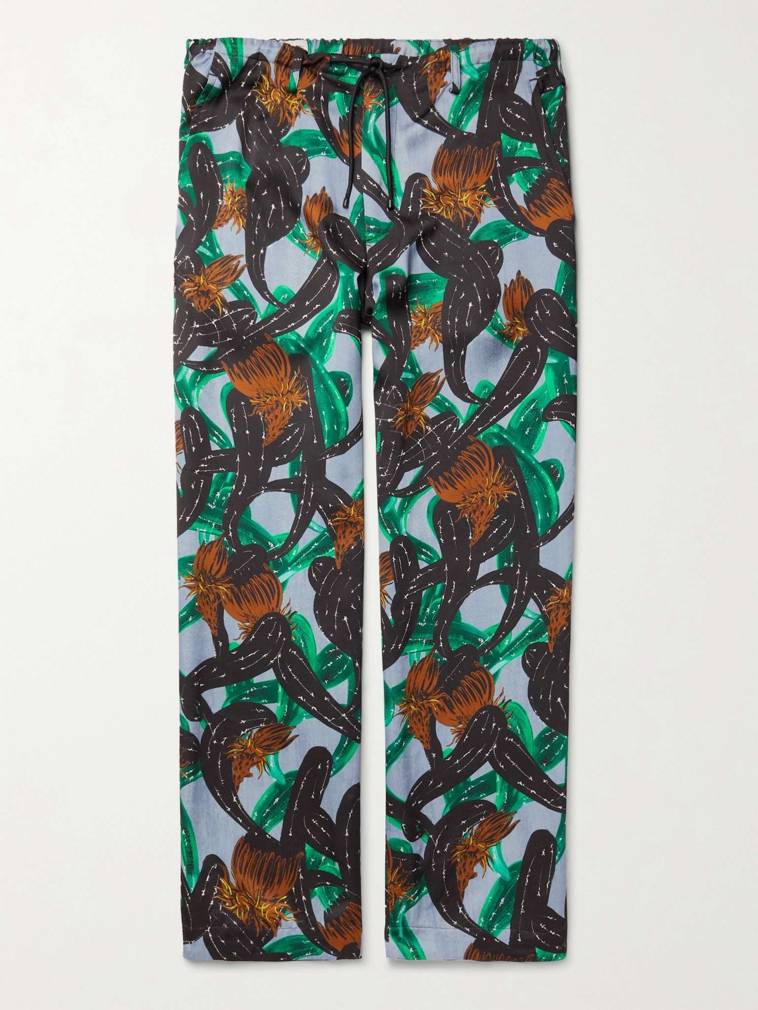 Printed Woven Drawstring Trousers - 1