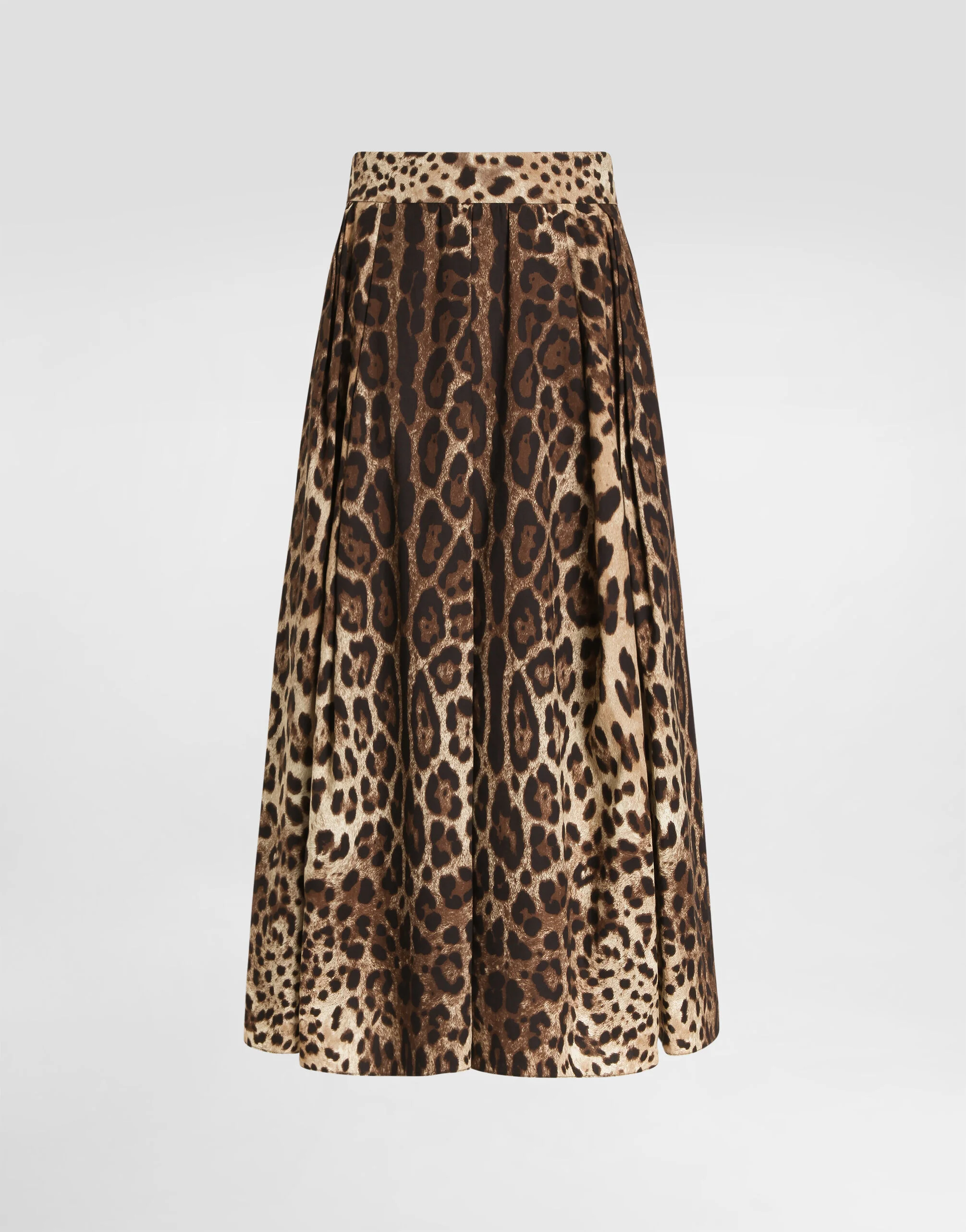 Leo-print poplin skirt - 1