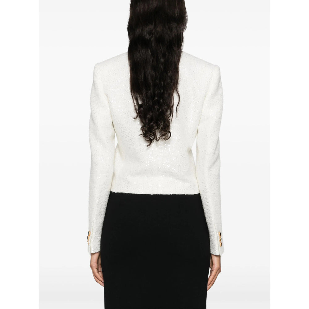 Alessandra Rich White Jackets - Tweed Jackets Women - 5