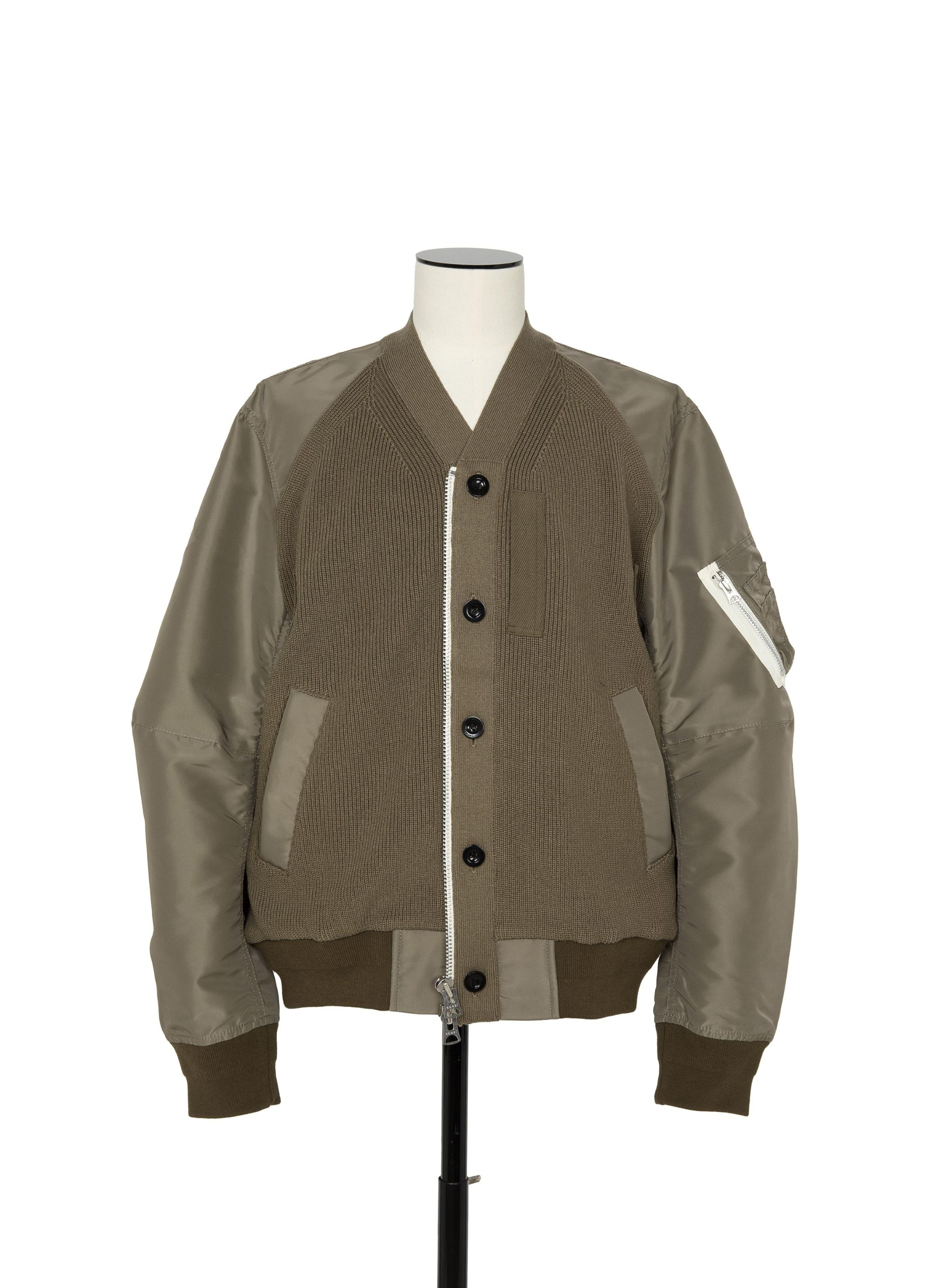 Nylon Twill x Knit Blouson - 1