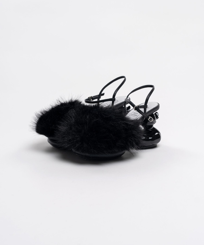 Duck Heel Fur Sandals 7