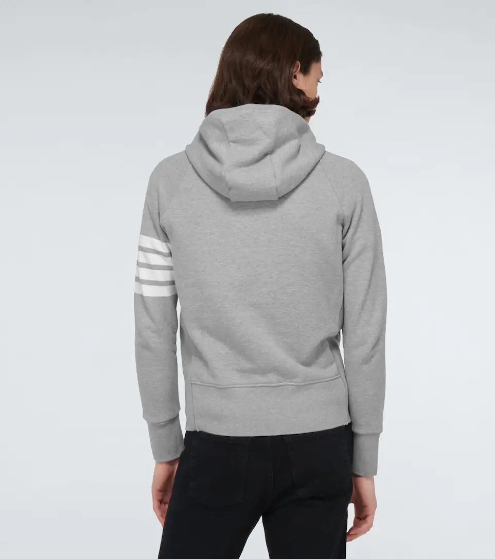Zipped 4-Bar hooded sweatshirt - 4