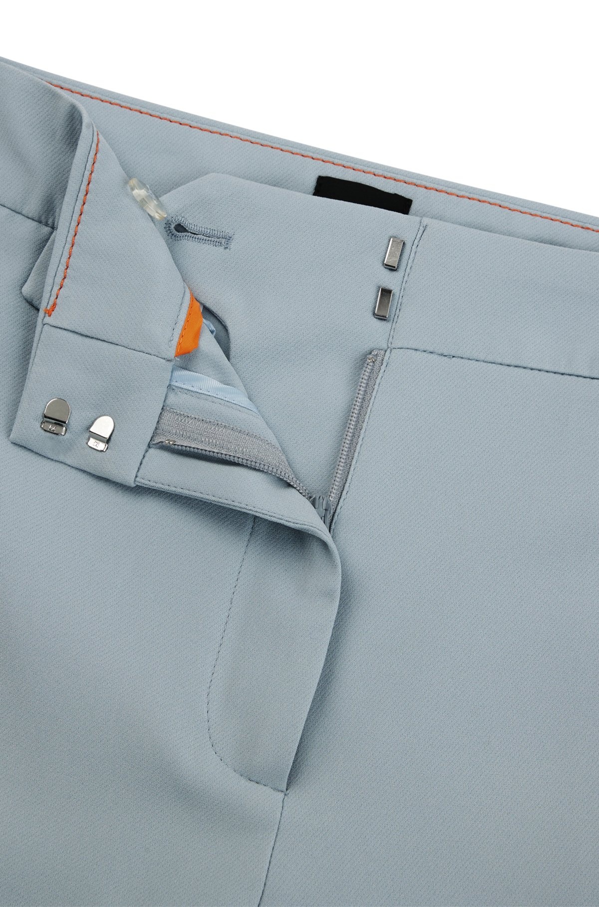 CREASE-FRONT CHINOS IN STRETCH SATIN - 6