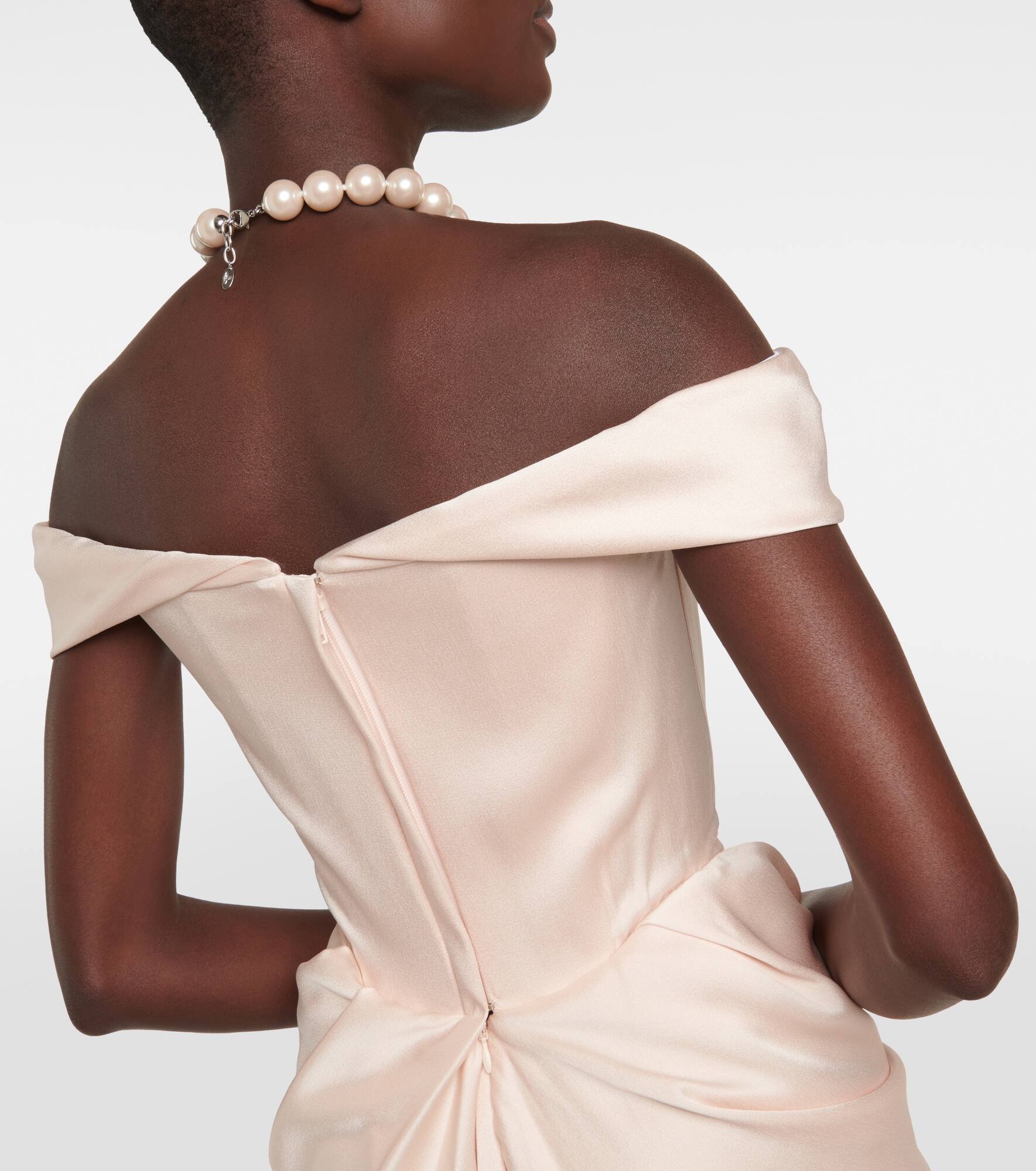 Nova Cora crêpe satin minidress - 6
