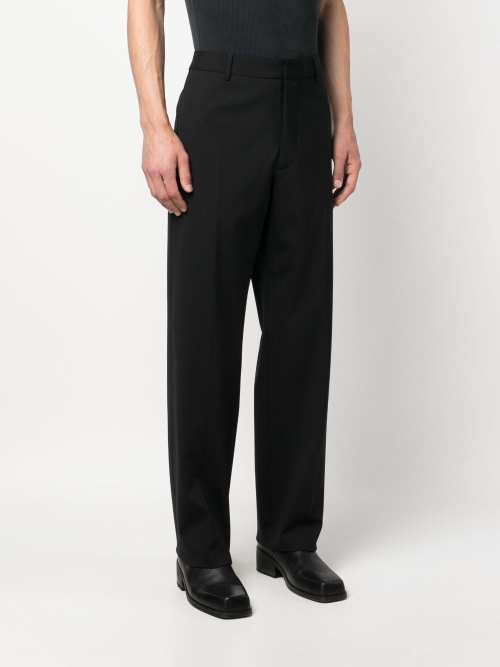 logo-plaque tailored trousers - 3