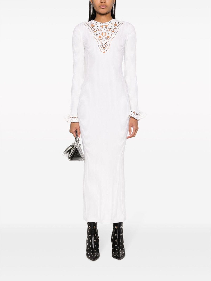 rabanne open-knit panel midi dress outlook