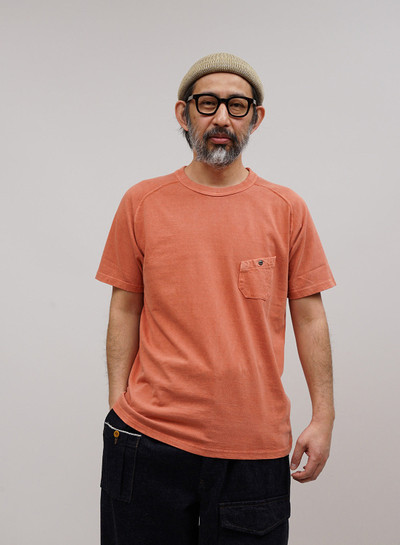 Nigel Cabourn 5.6oz Basic T-Shirt Pigment in Orange outlook