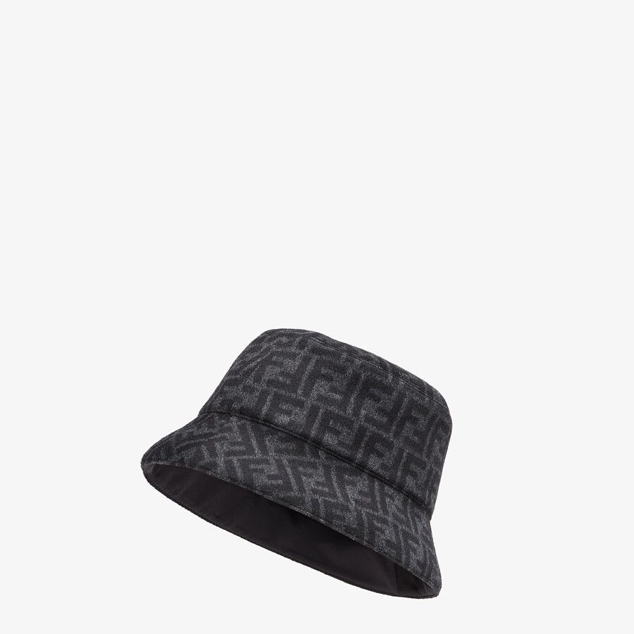 Gray wool bucket hat - 1