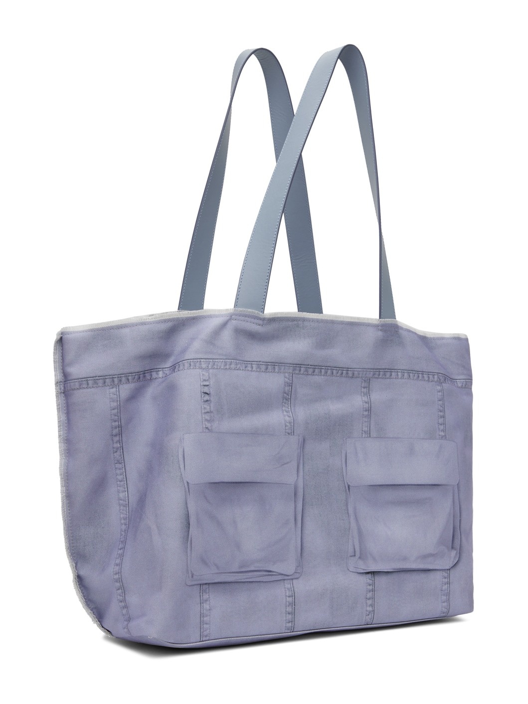 Blue Printed Tote - 3