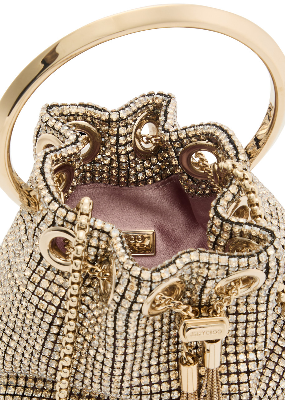 Jimmy Choo Bon Bon Micro Crystal-embellished Bucket bag - 4