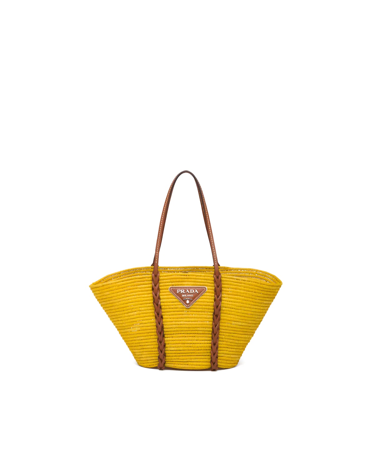 Straw and Leather Tote - 1