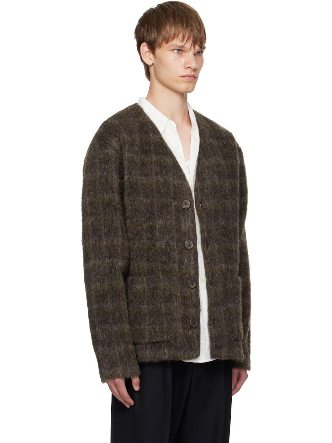 Brown Wool Cardigan - 2