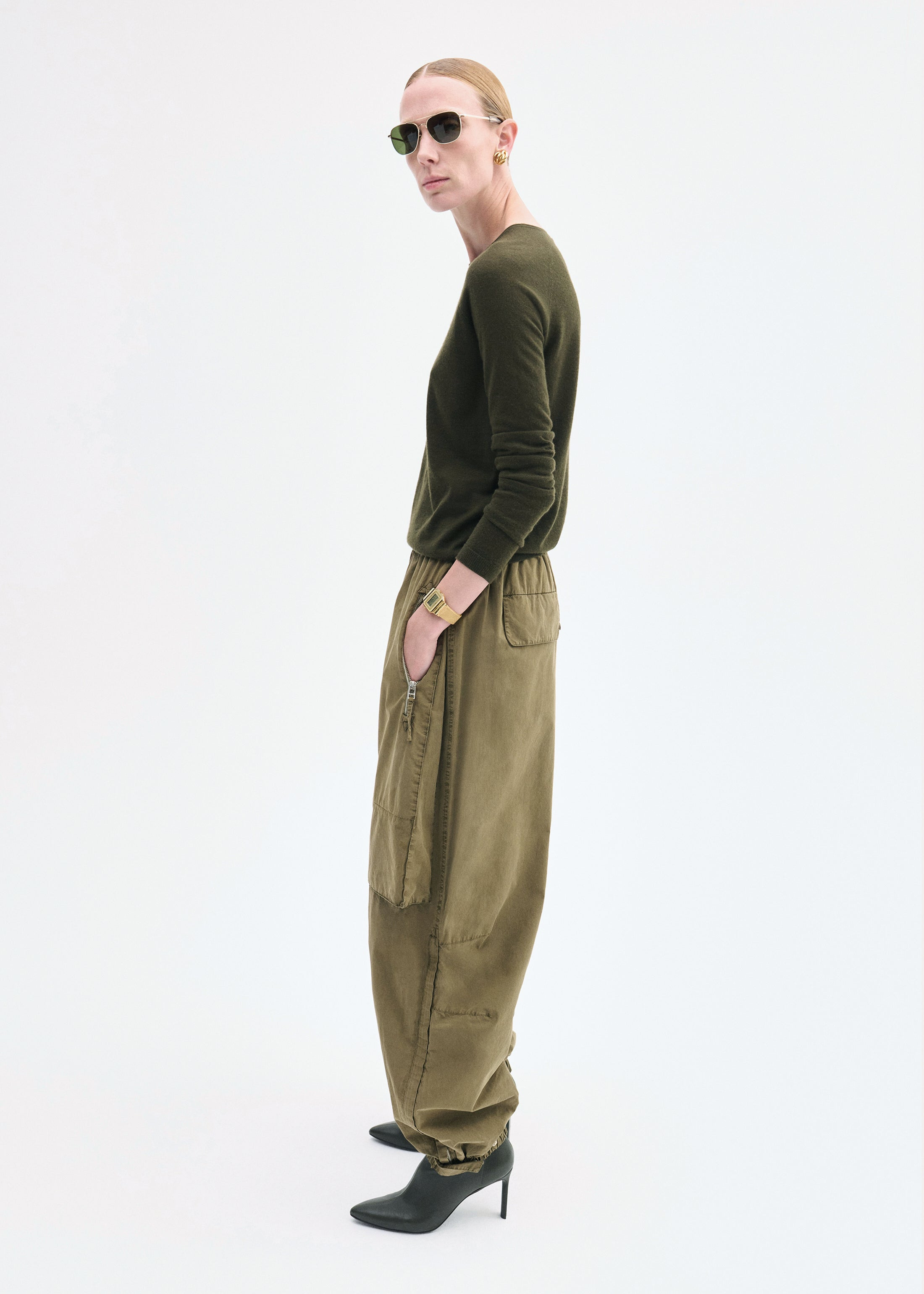 Raglan Sweater in Fine Cashmere - 4