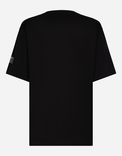 Dolce & Gabbana Short-sleeved T-shirt with vertical logo print outlook