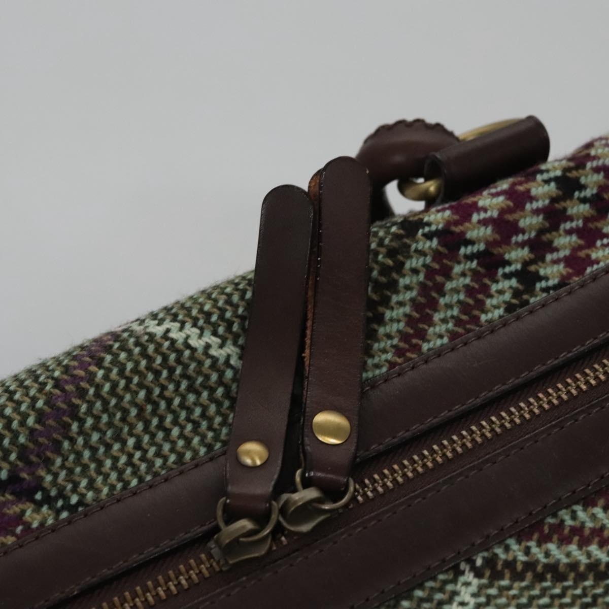 Burberry Nova Check Hand Bag Canvas Green - 11