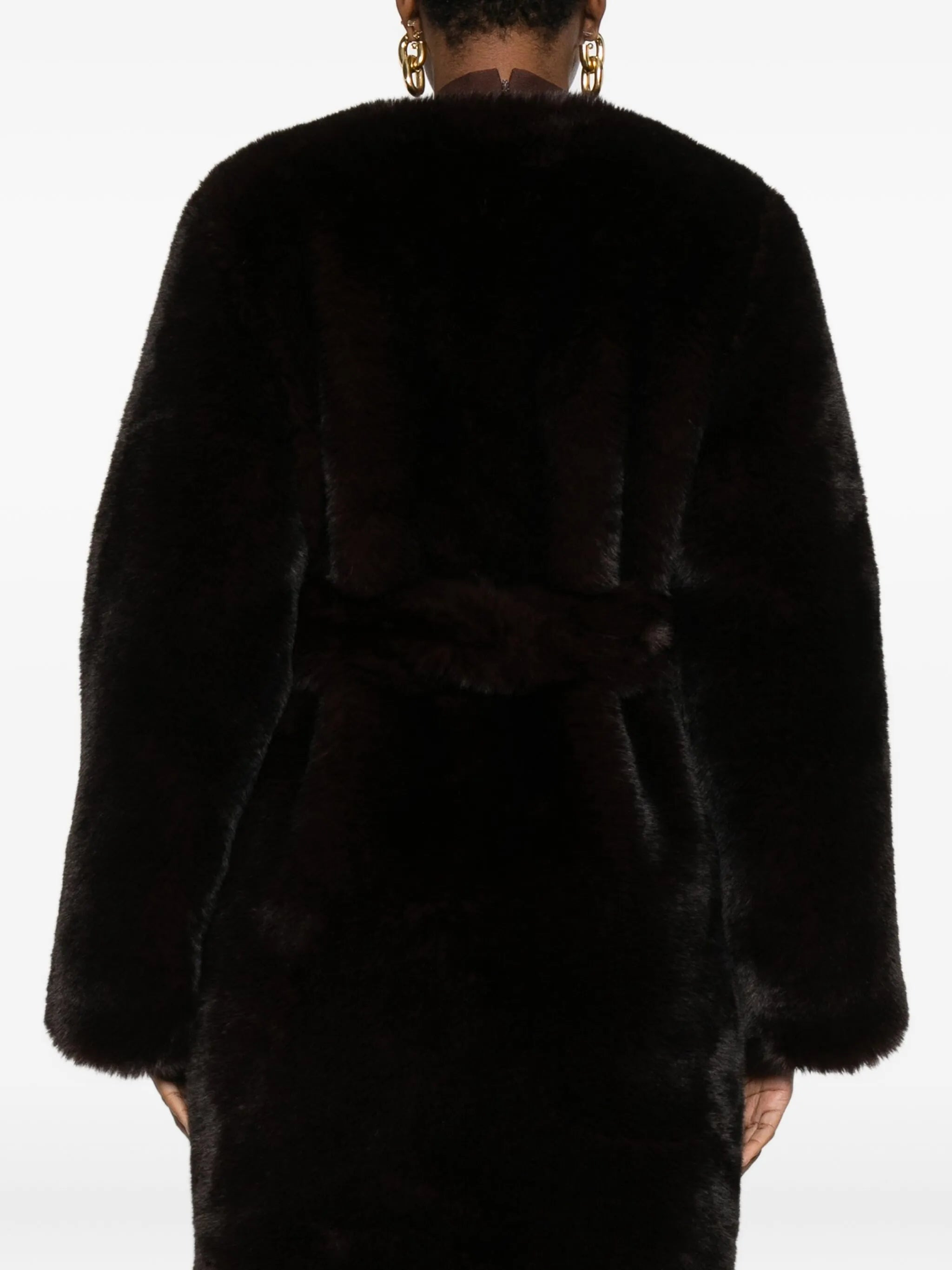 Cult Gaia Belted Faux-fur Coat - 4