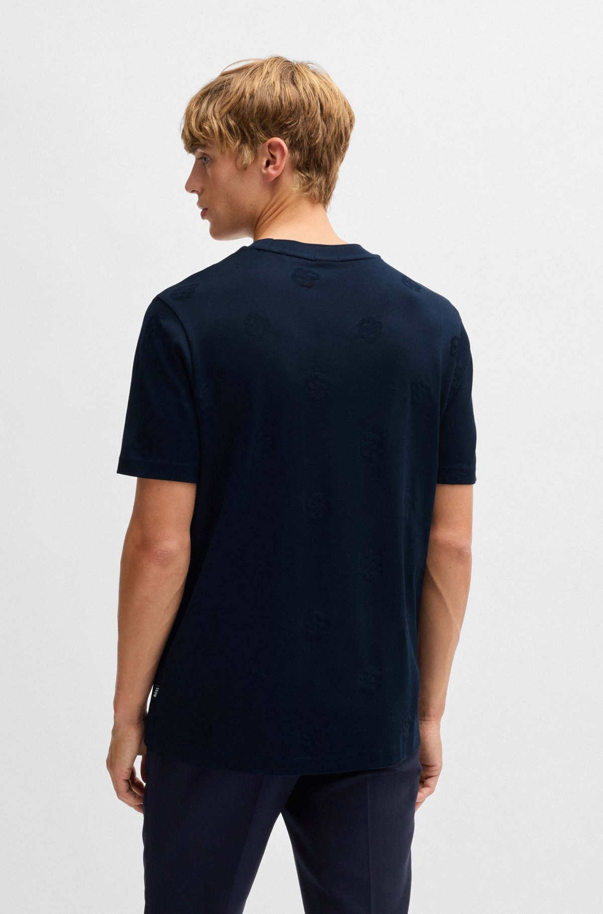 MERCERIZED-COTTON T-SHIRT WITH DOUBLE B MONOGRAMS - 5