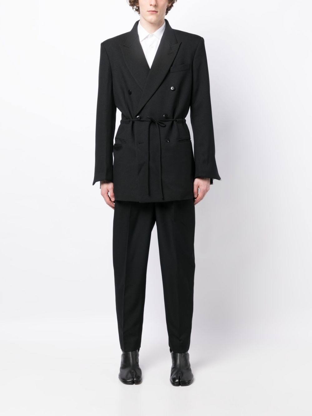 long-sleeved drawstring blazer - 2