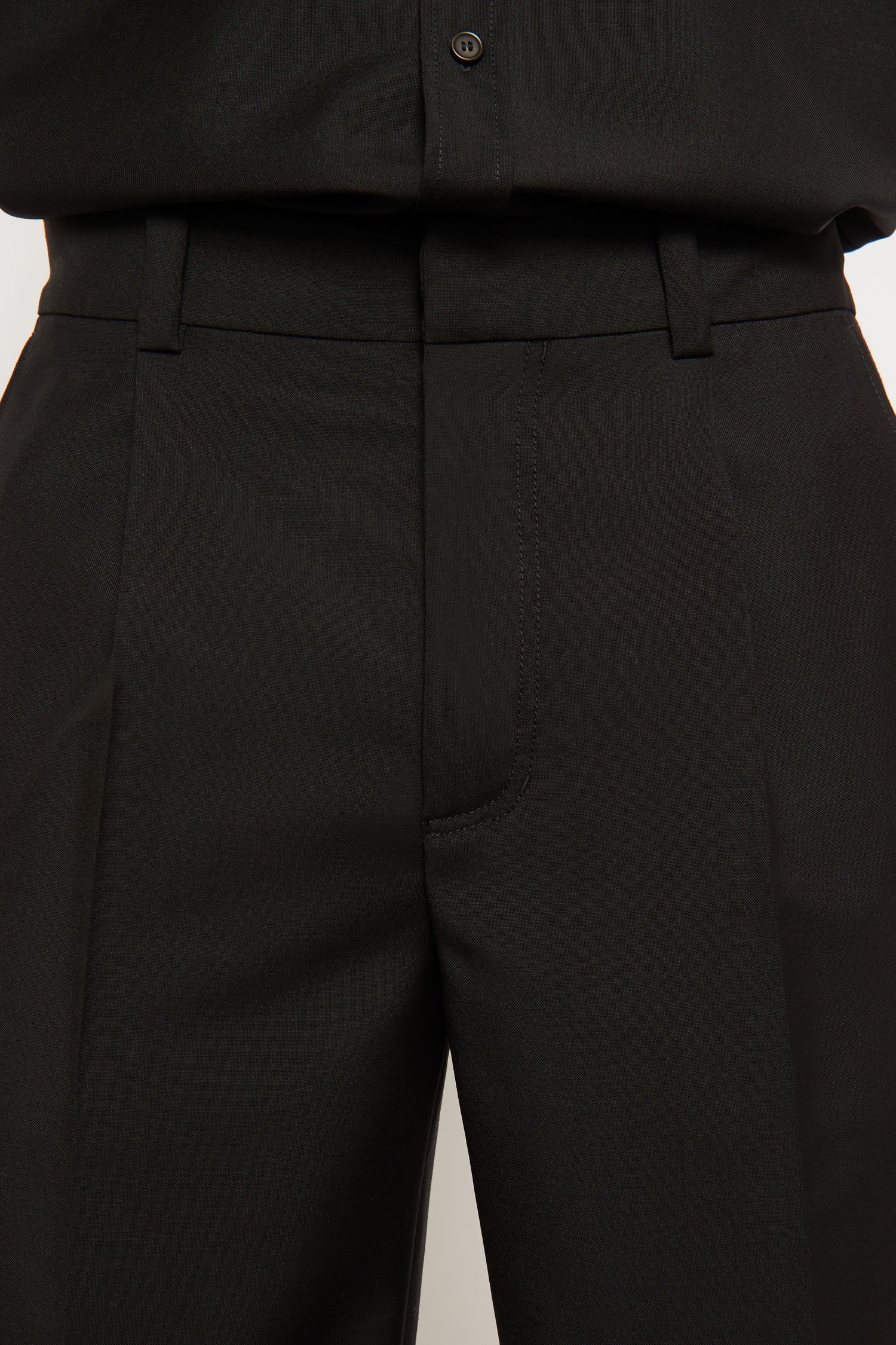 Pleated cropped trousers black - 6