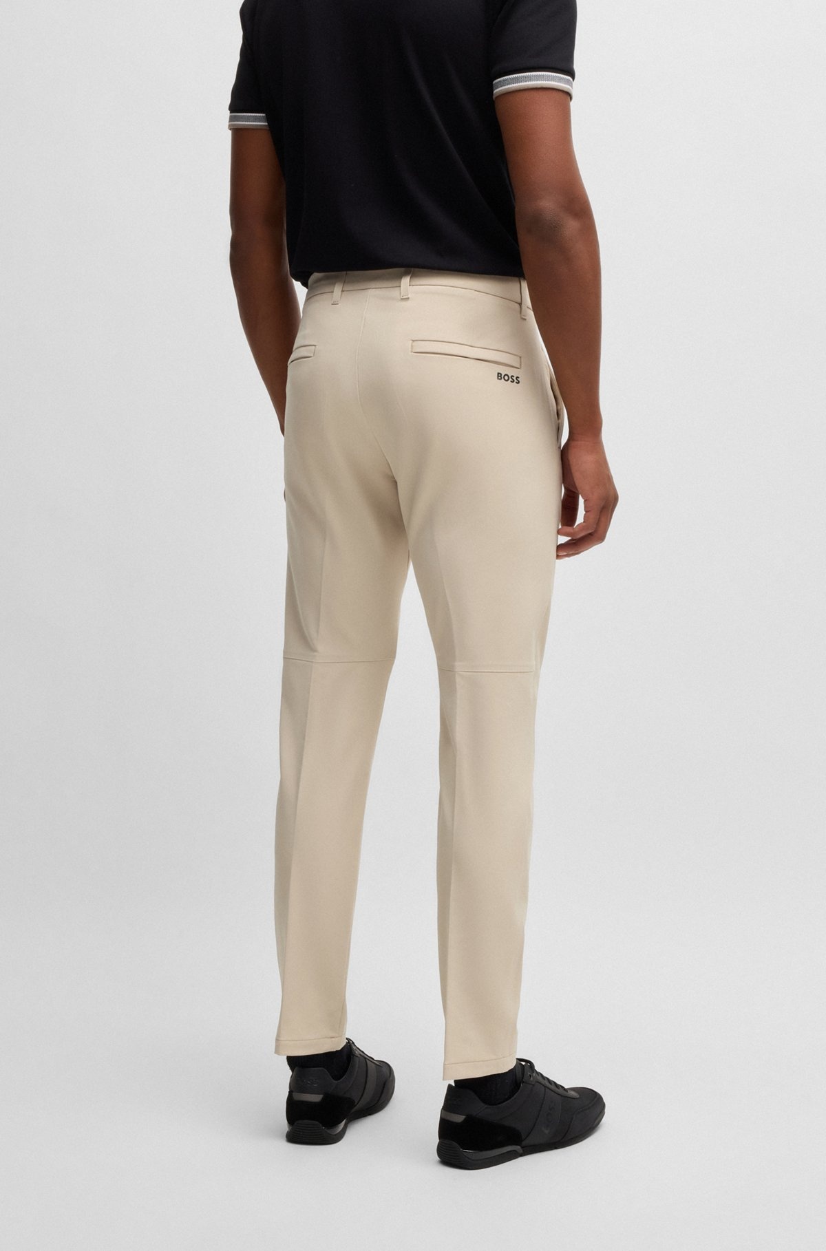 SLIM-FIT PANTS IN WATER-REPELLENT STRETCH FABRIC - 4