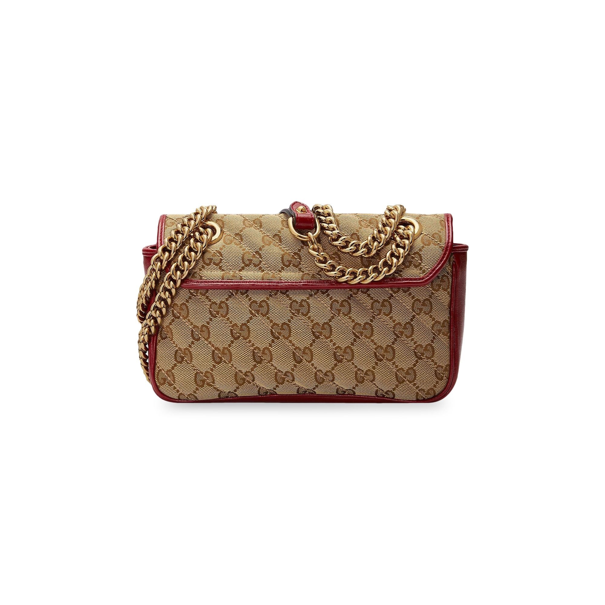 Gucci GG Marmont Mini Bag 'Beige/Ebony/New Cherry Red' - 2
