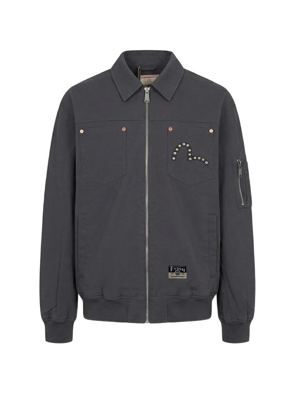 Metal Studs graphic-print bomber jacket - 1
