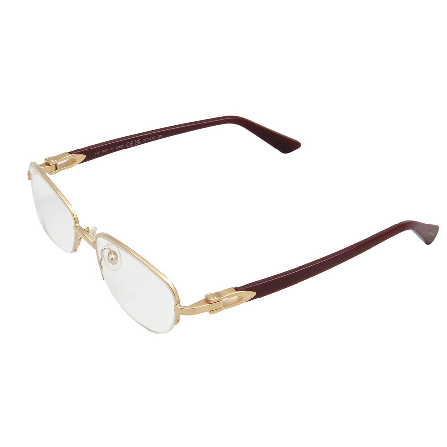 Cartier Demo Rectangular Ladies Eyeglasses CT0317O 003 52 - 4