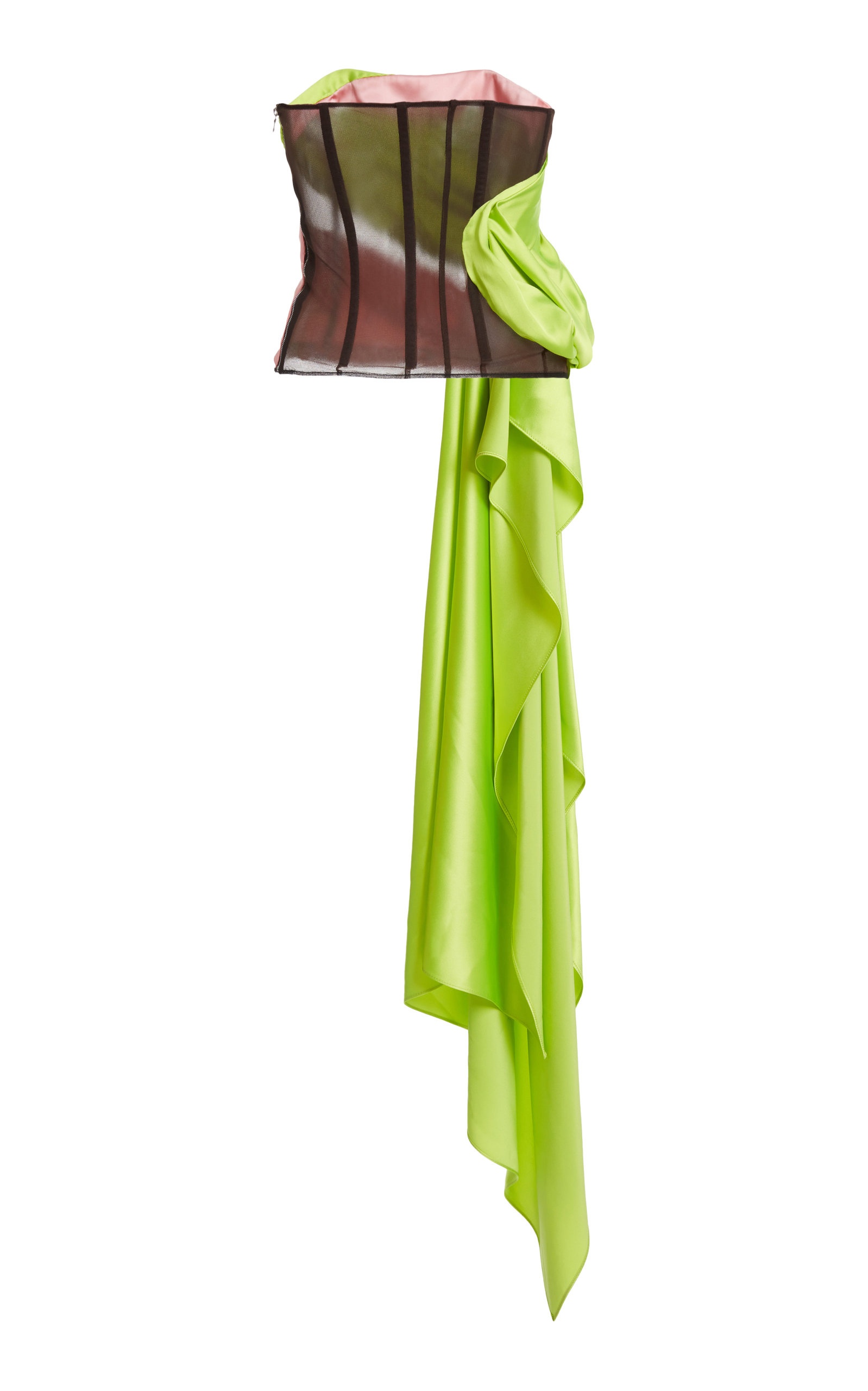 Draped Asymmetric Bustier Top multi - 6