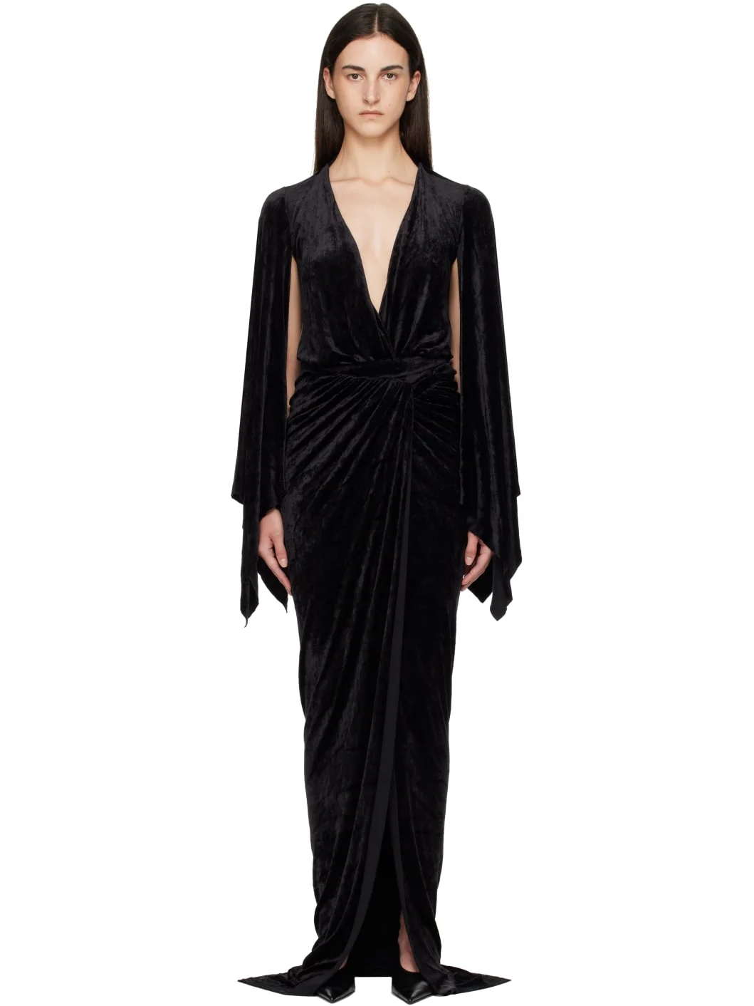 Black Tower Flagsleeves Maxi Dress - 1