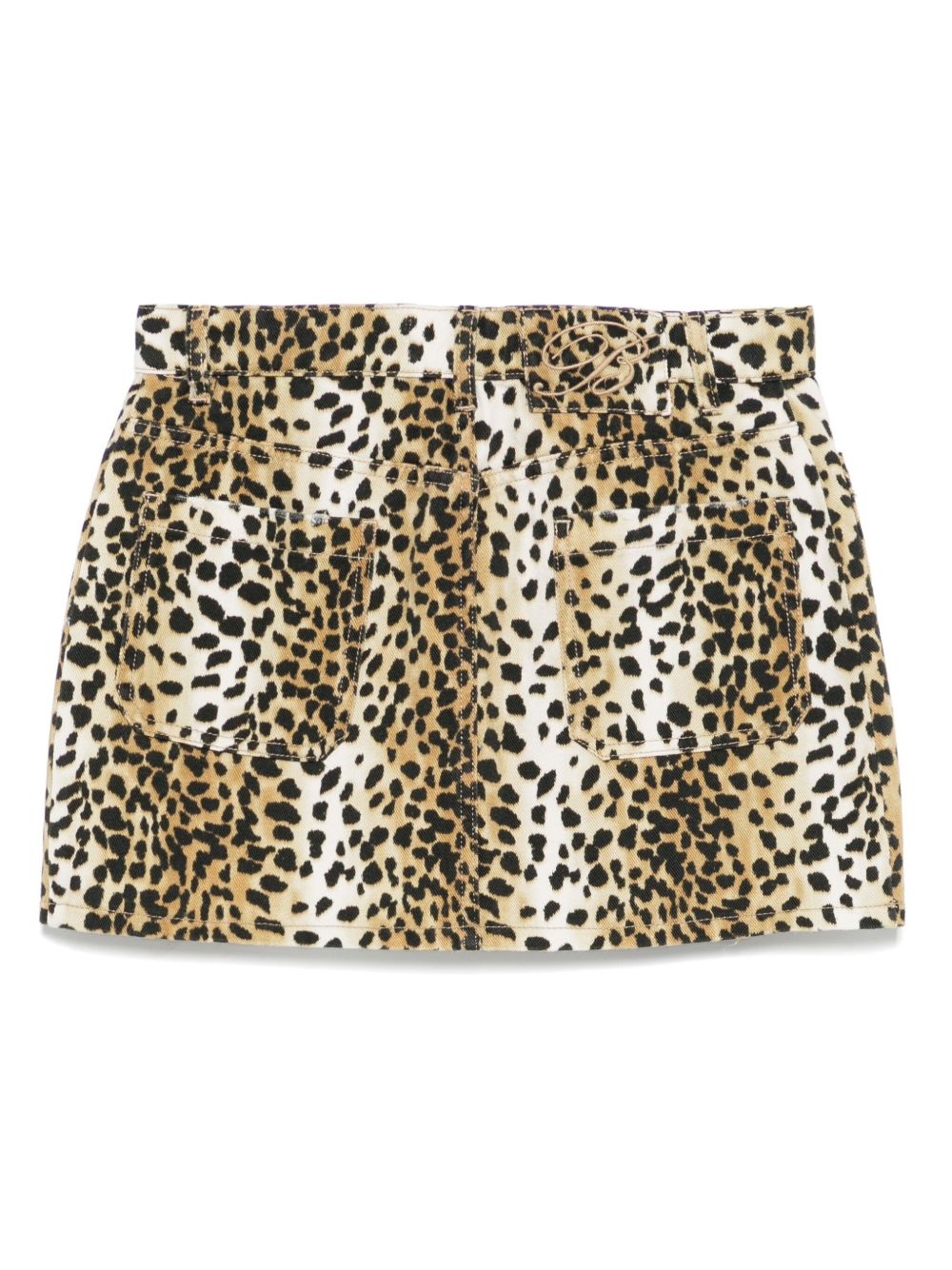 leopard-print mini skirt - 2