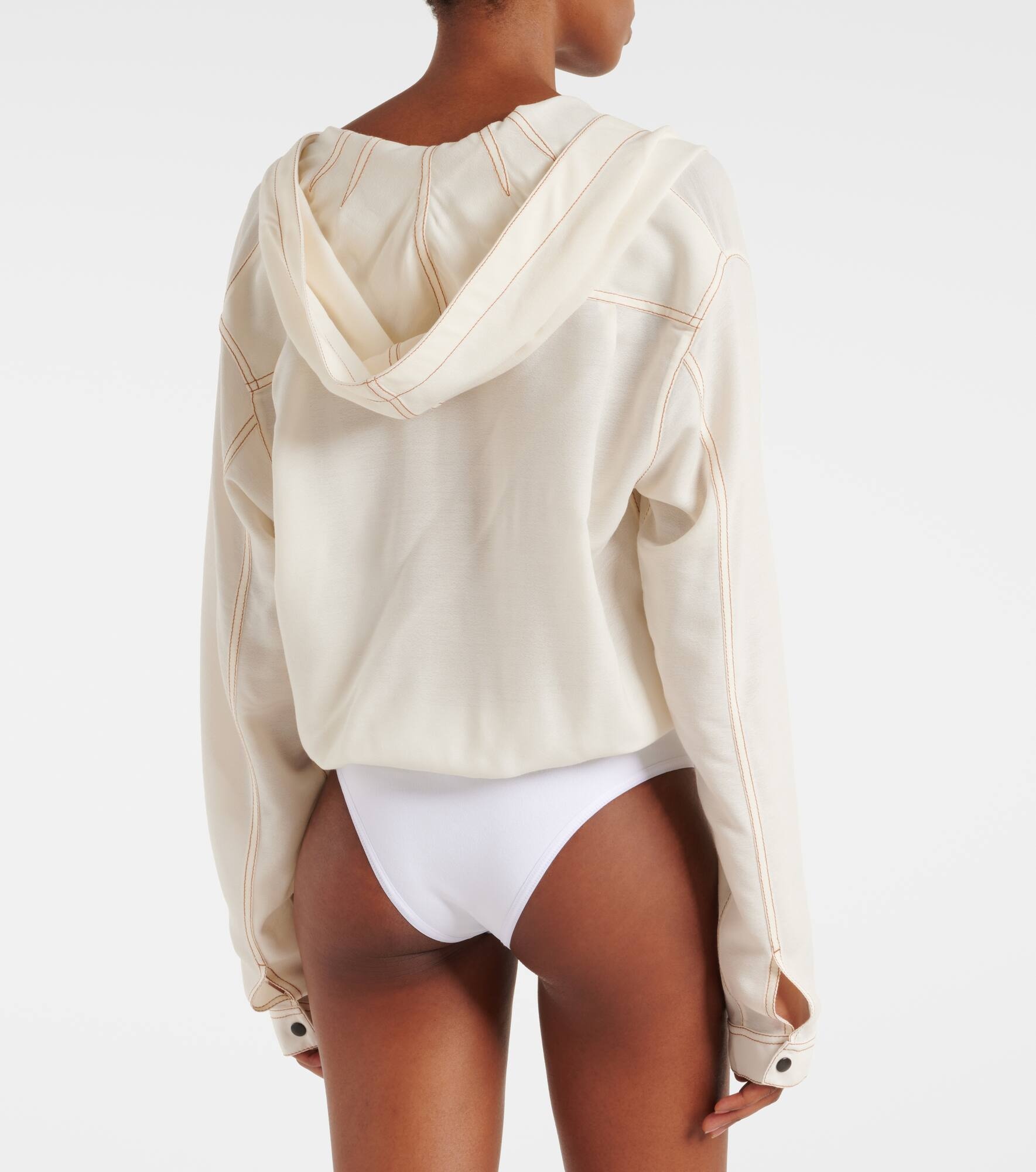 Hooded wool-blend bodysuit - 4