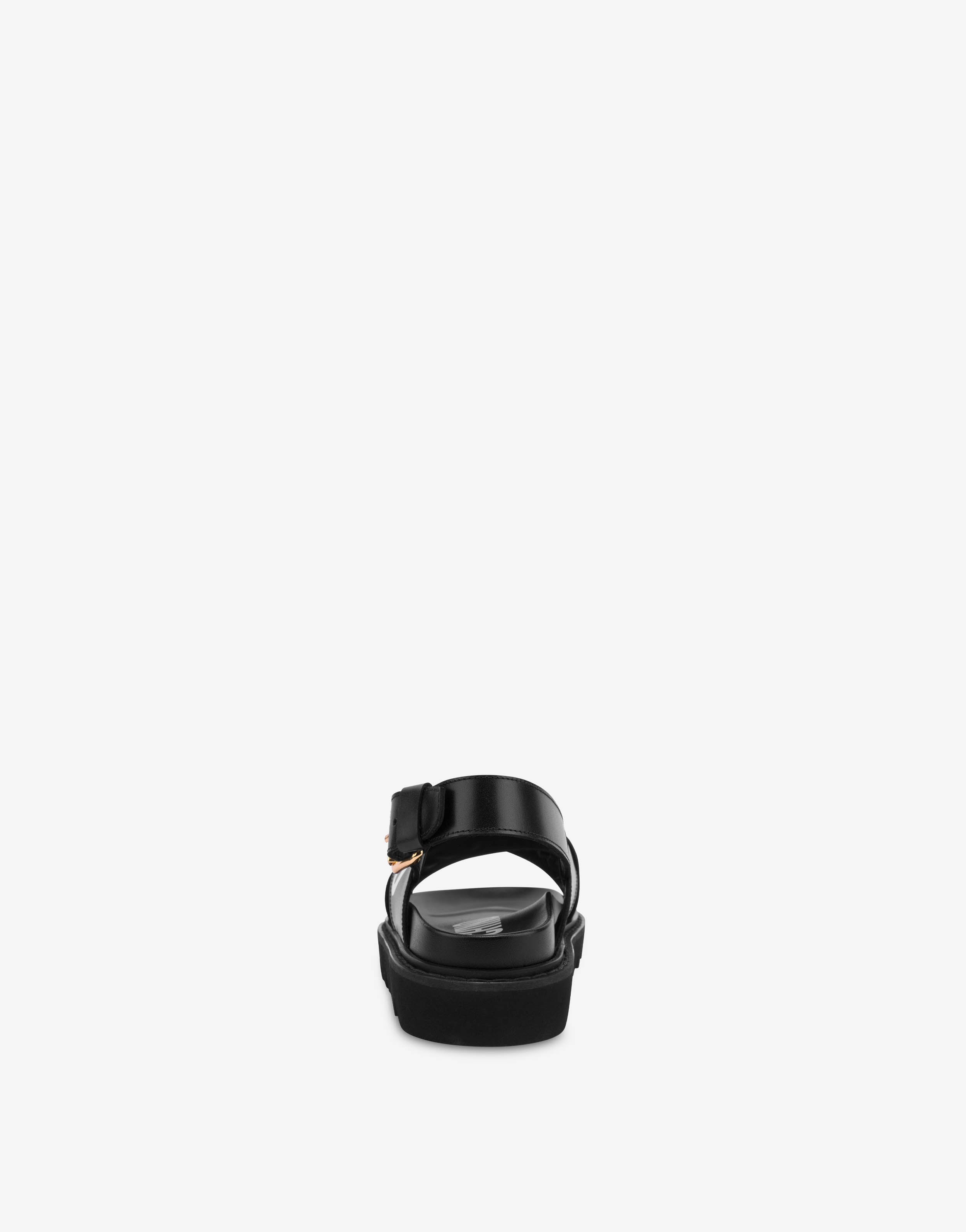 CRISS-CROSS CALFSKIN SANDALS - 3