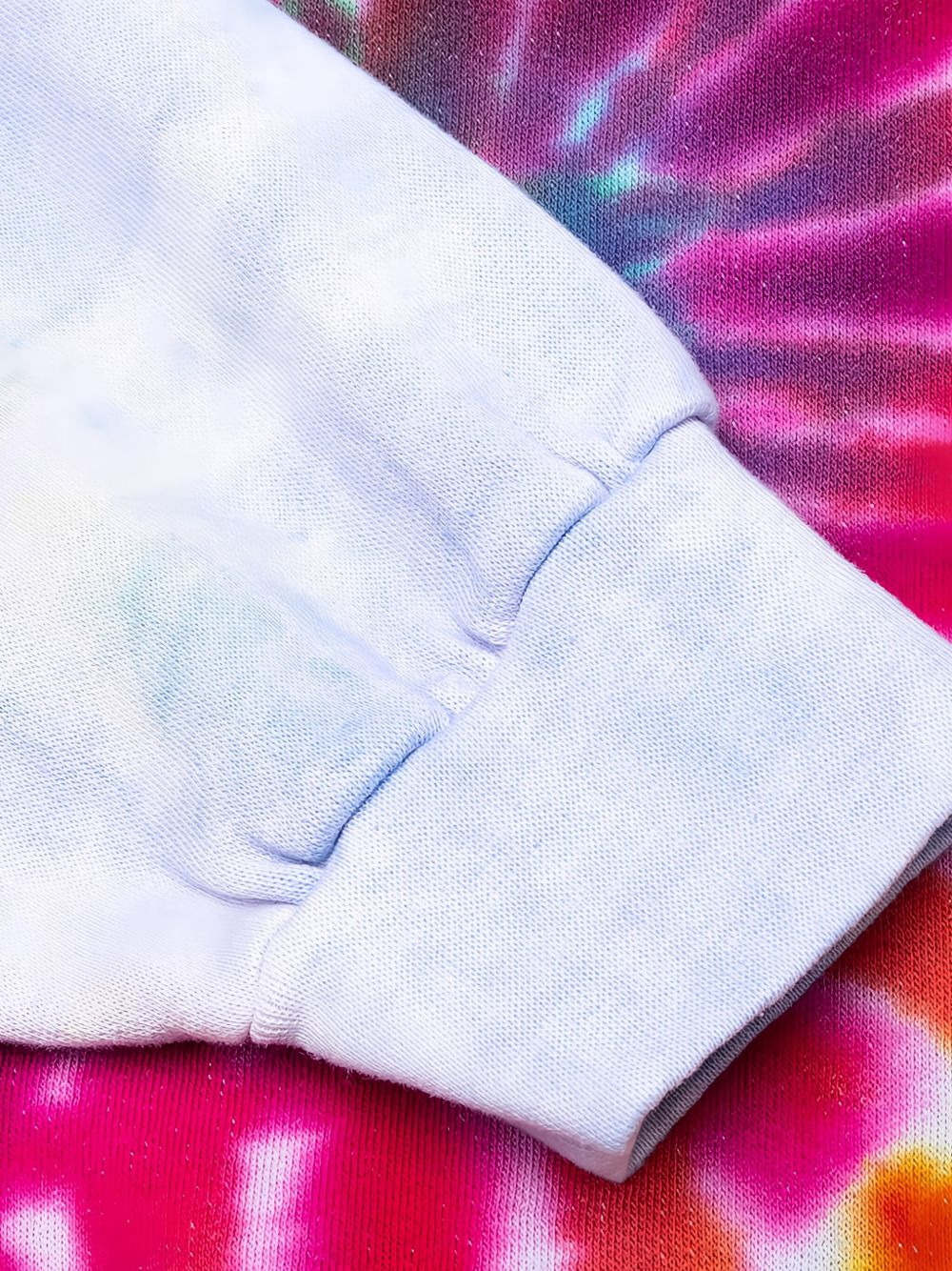 tie-dye panelled hoodie - 4