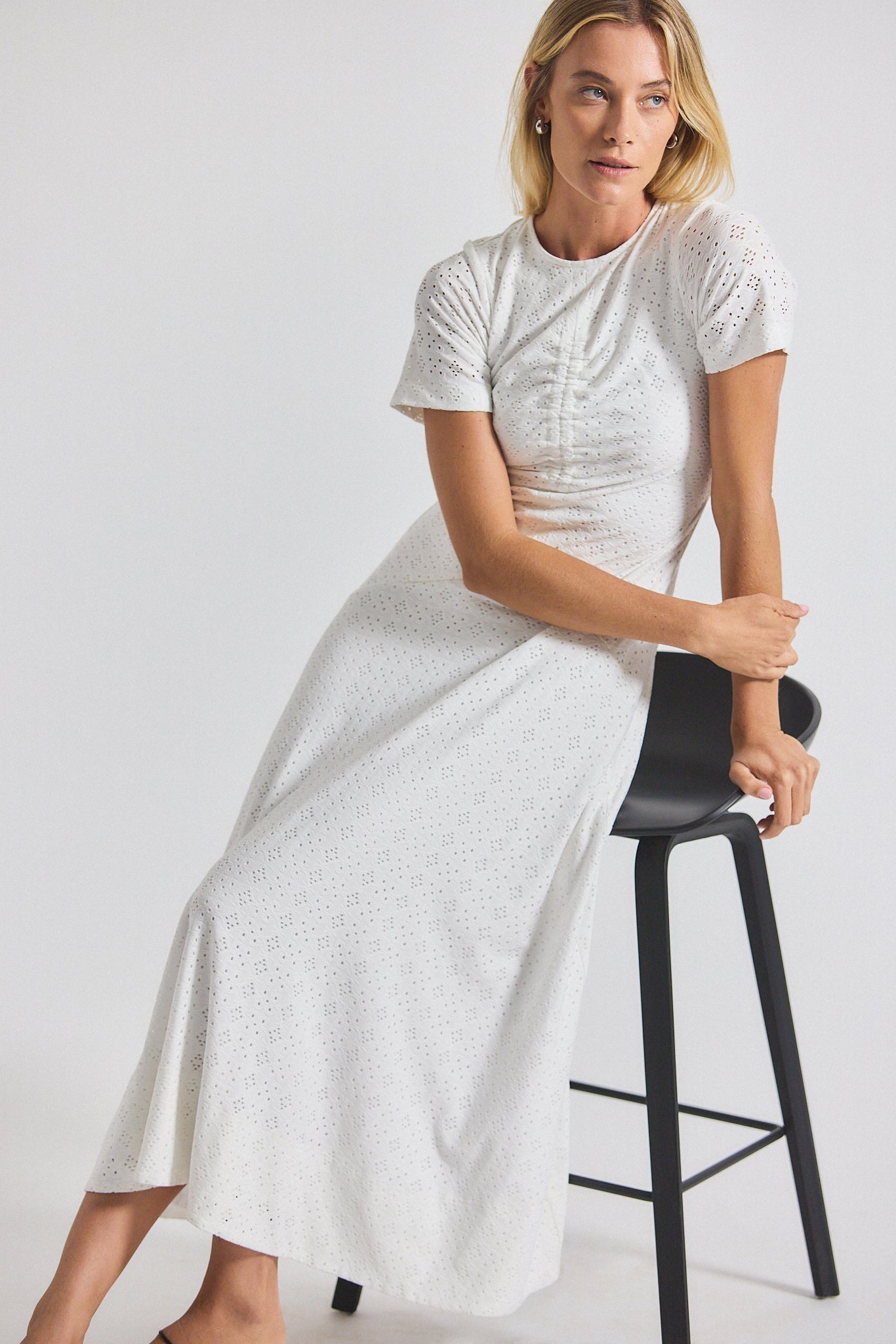 OLYMPIA RUCHED FRONT MAXI DRESS - 3