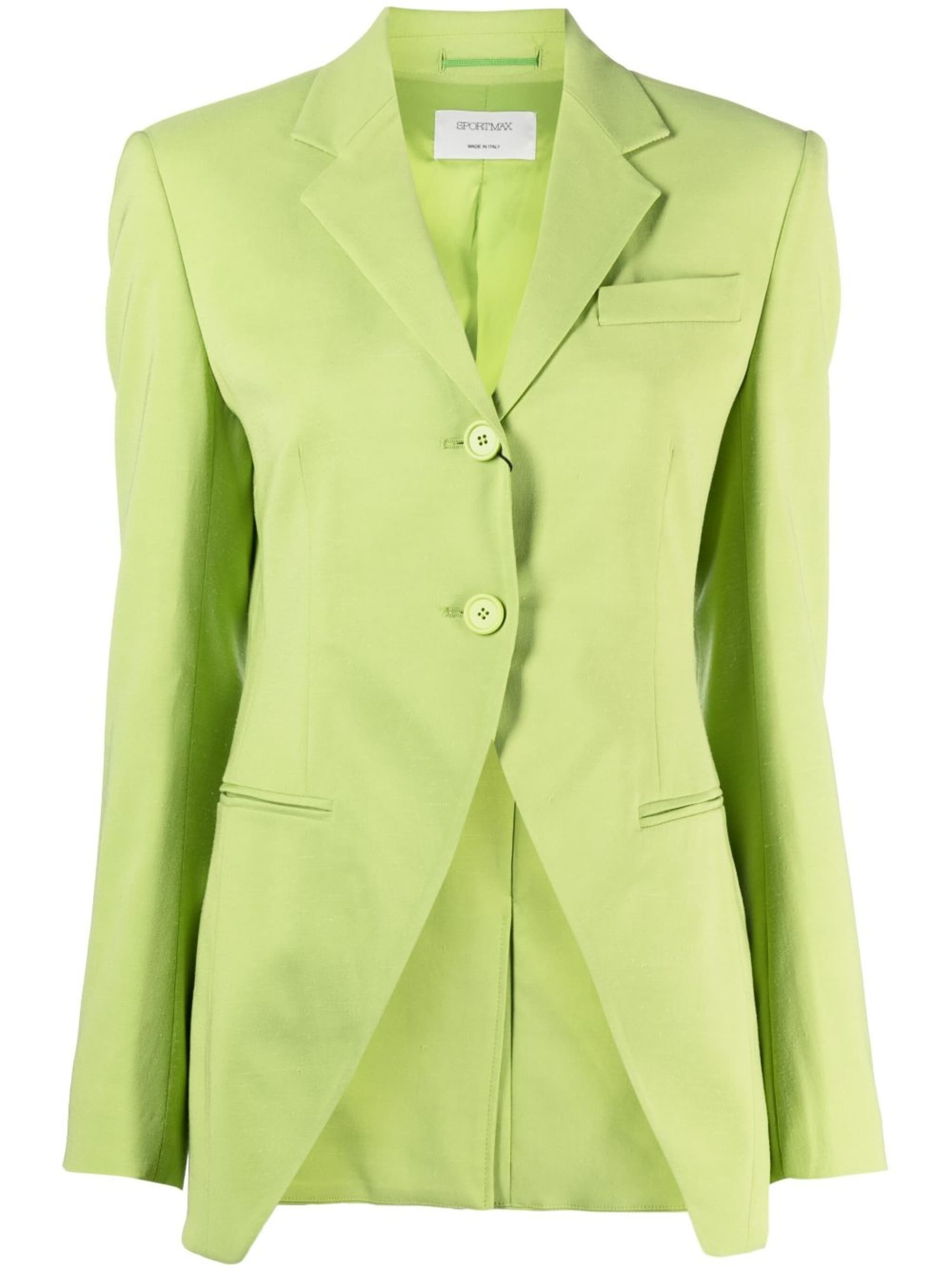 fitted long-sleeved blazer - 1