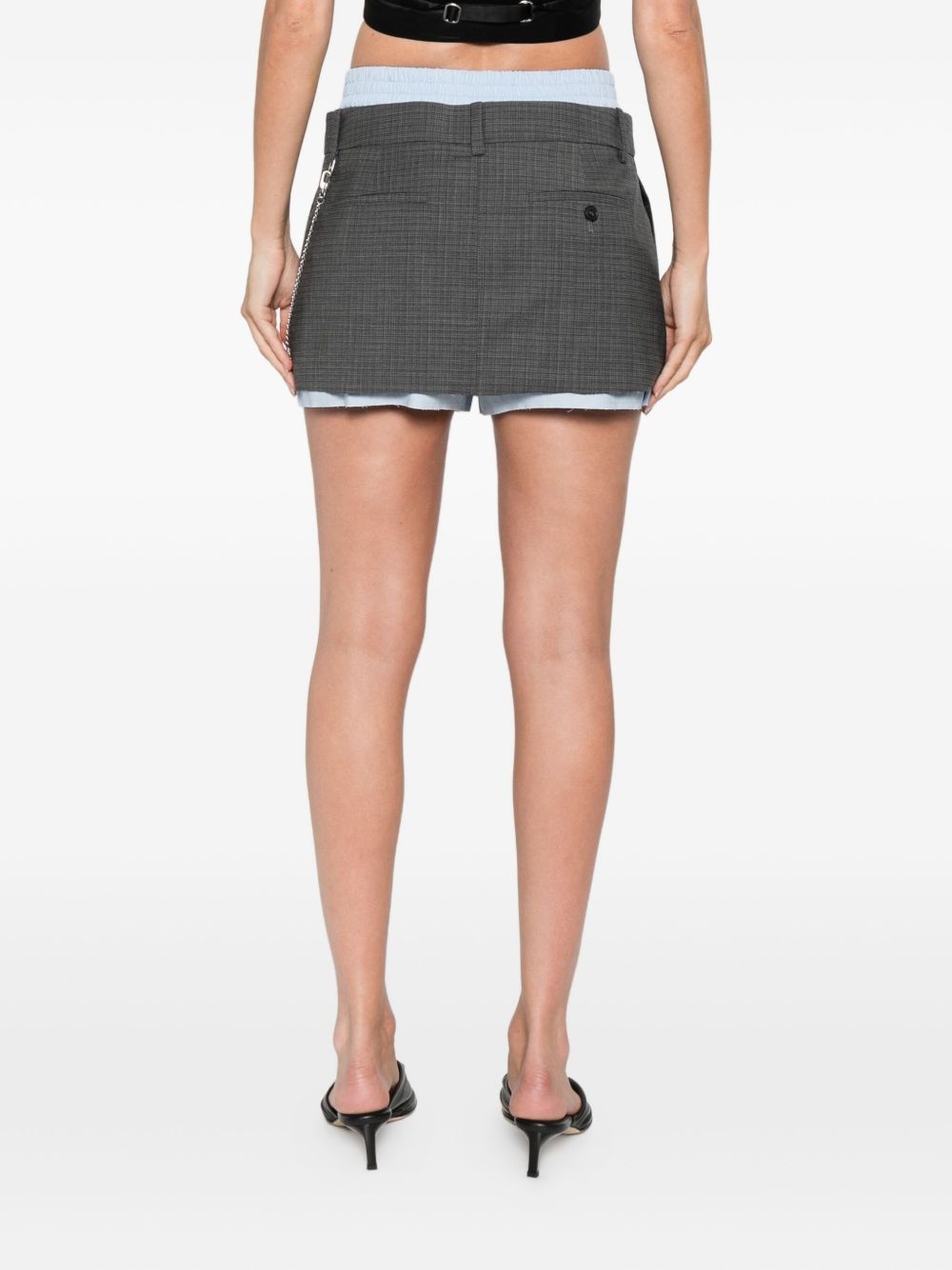 pleated key-chain shorts - 4