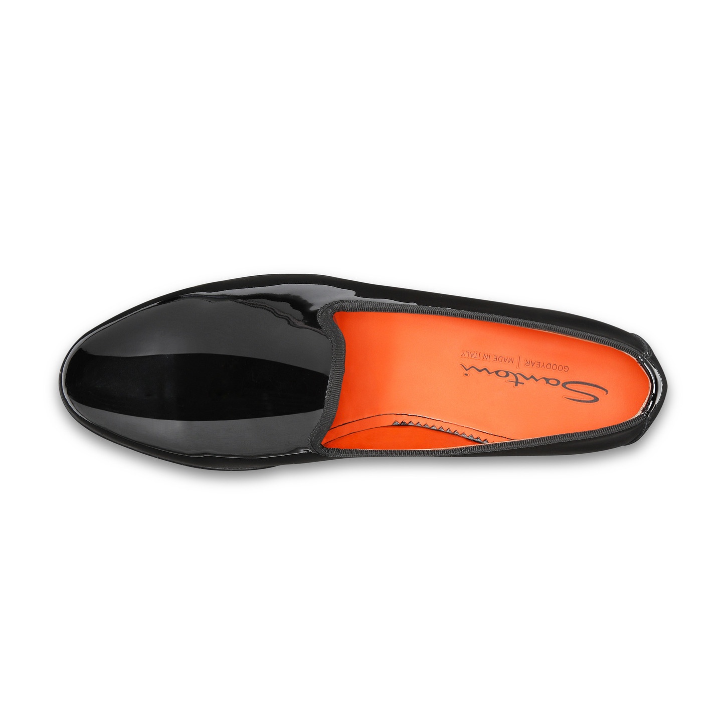 Men's black patent leather Andrea loafer - 5