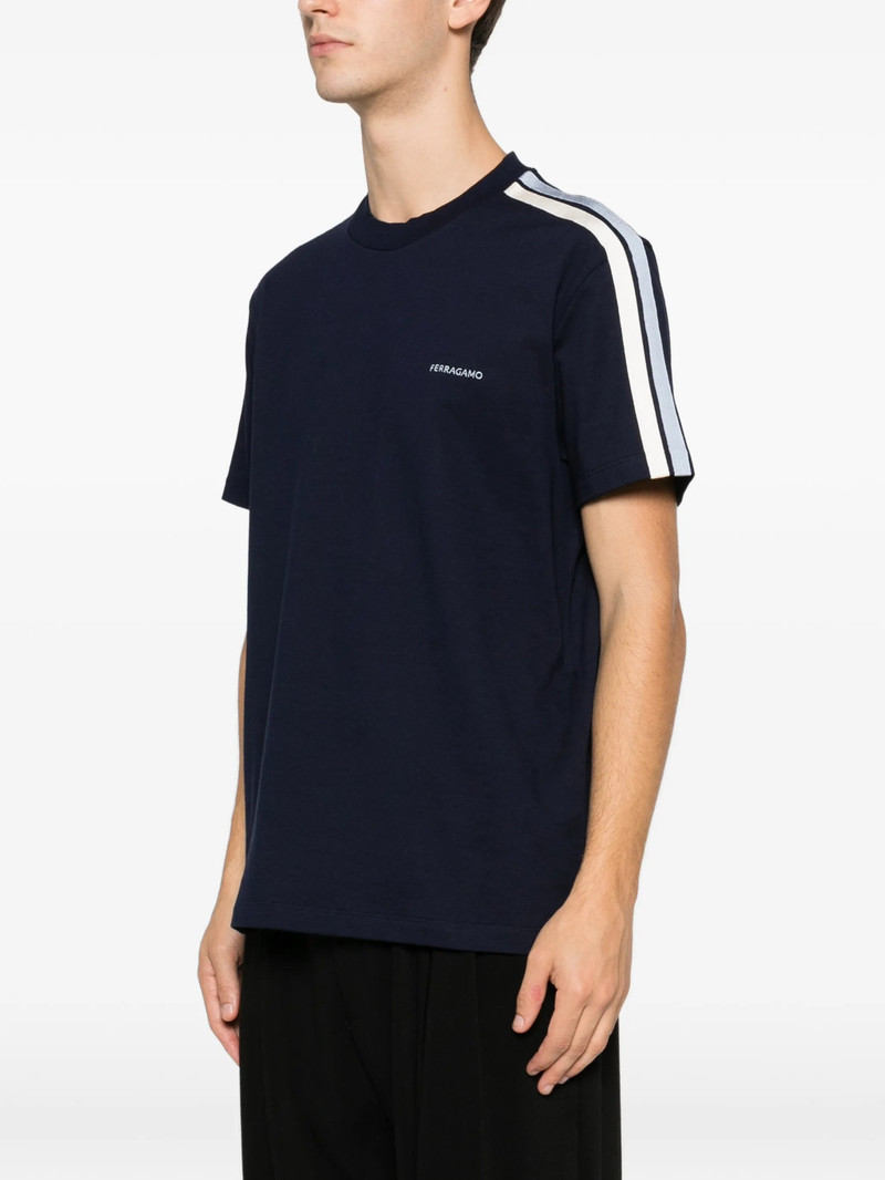 FERRAGAMO Ferragamo Stripe-detail T-shirt outlook