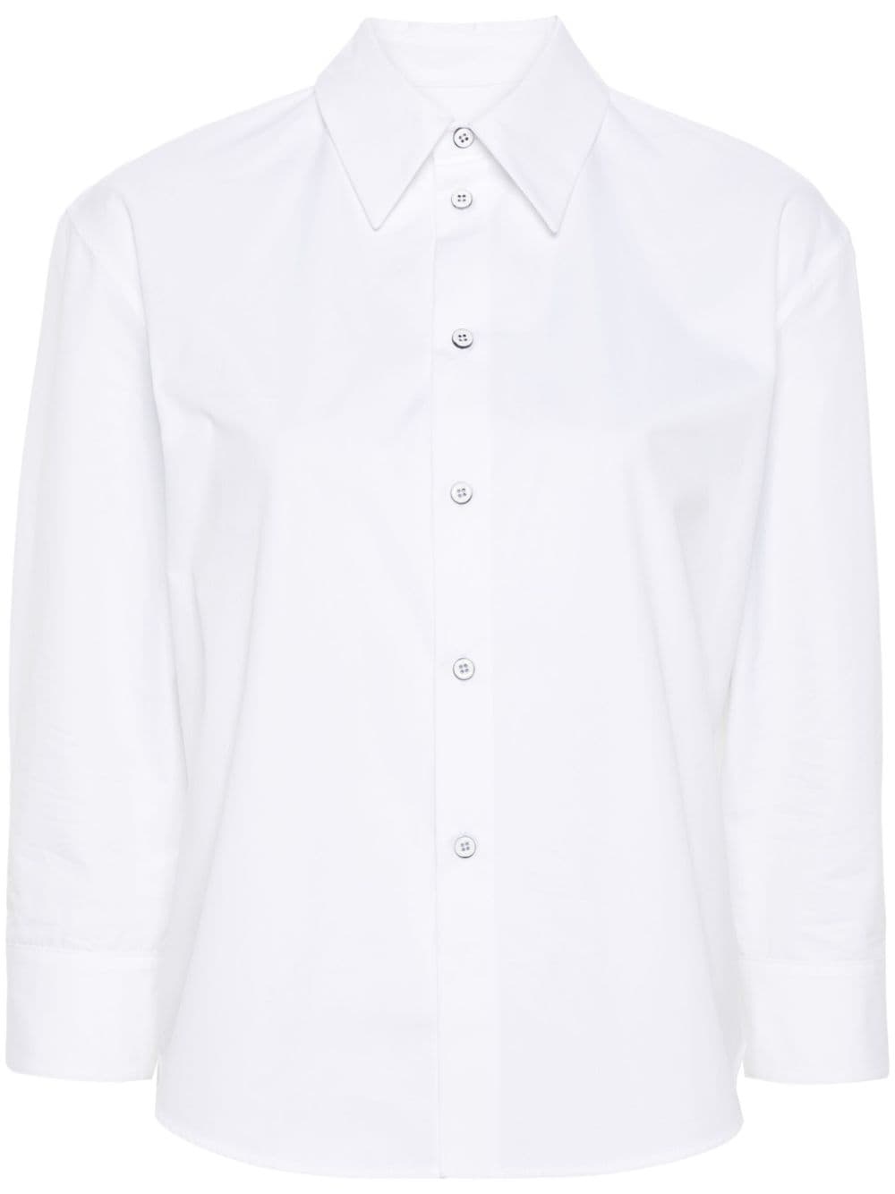 pointed-collar poplin shirt - 1