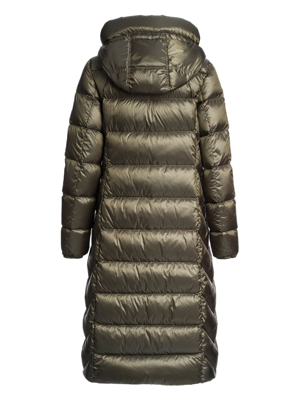 hooded longline padded coat - 2