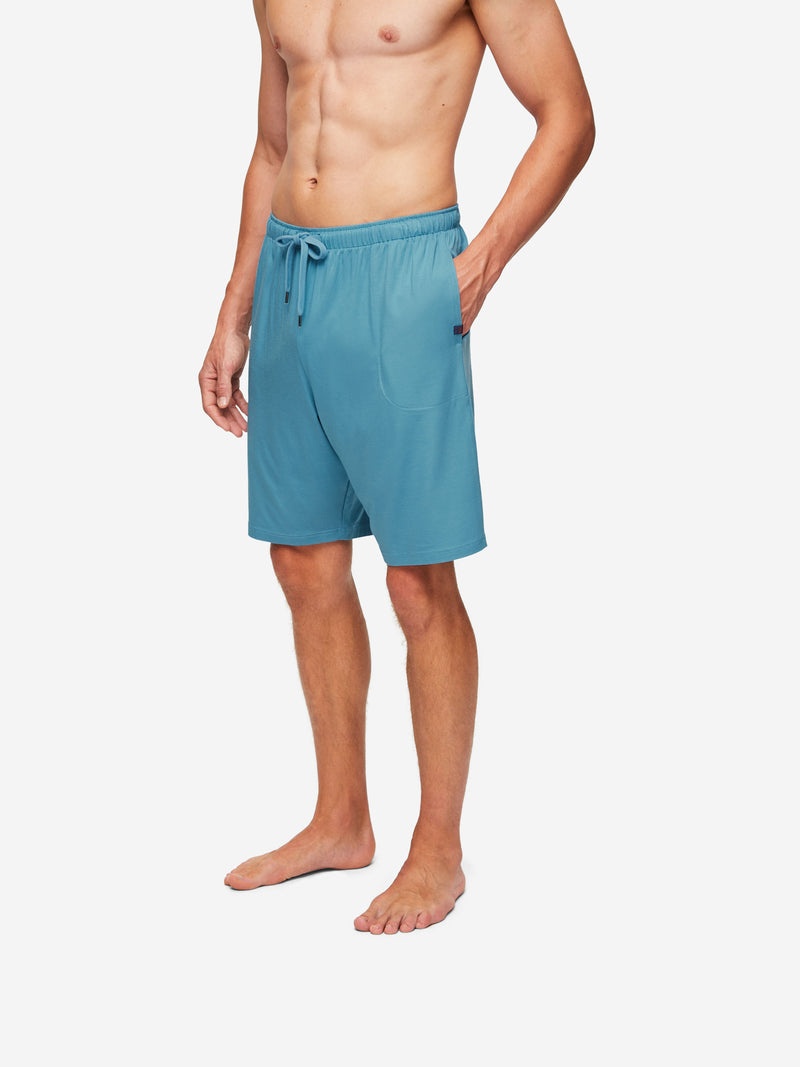 Men's Lounge Shorts Basel Micro Modal Stretch Harbour Blue - 5