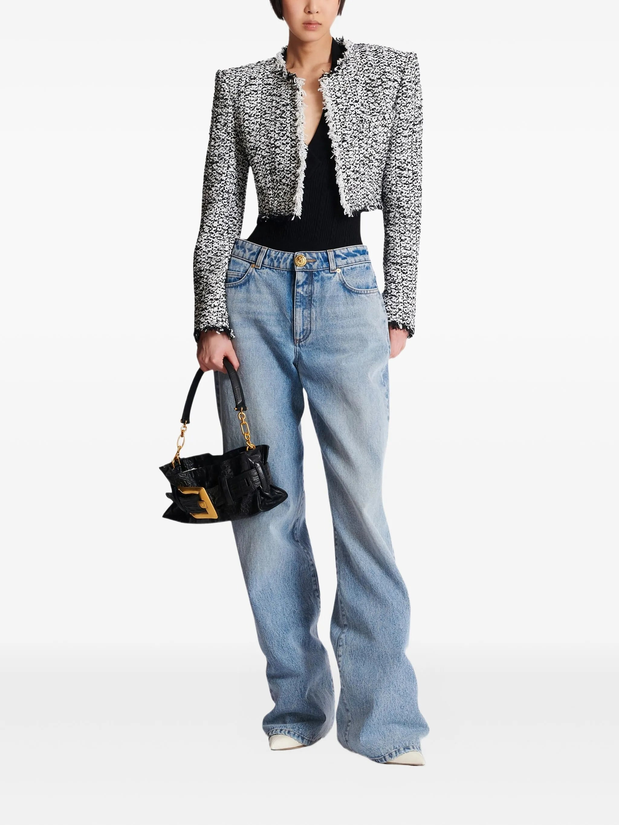 tweed fringed jacket - 2